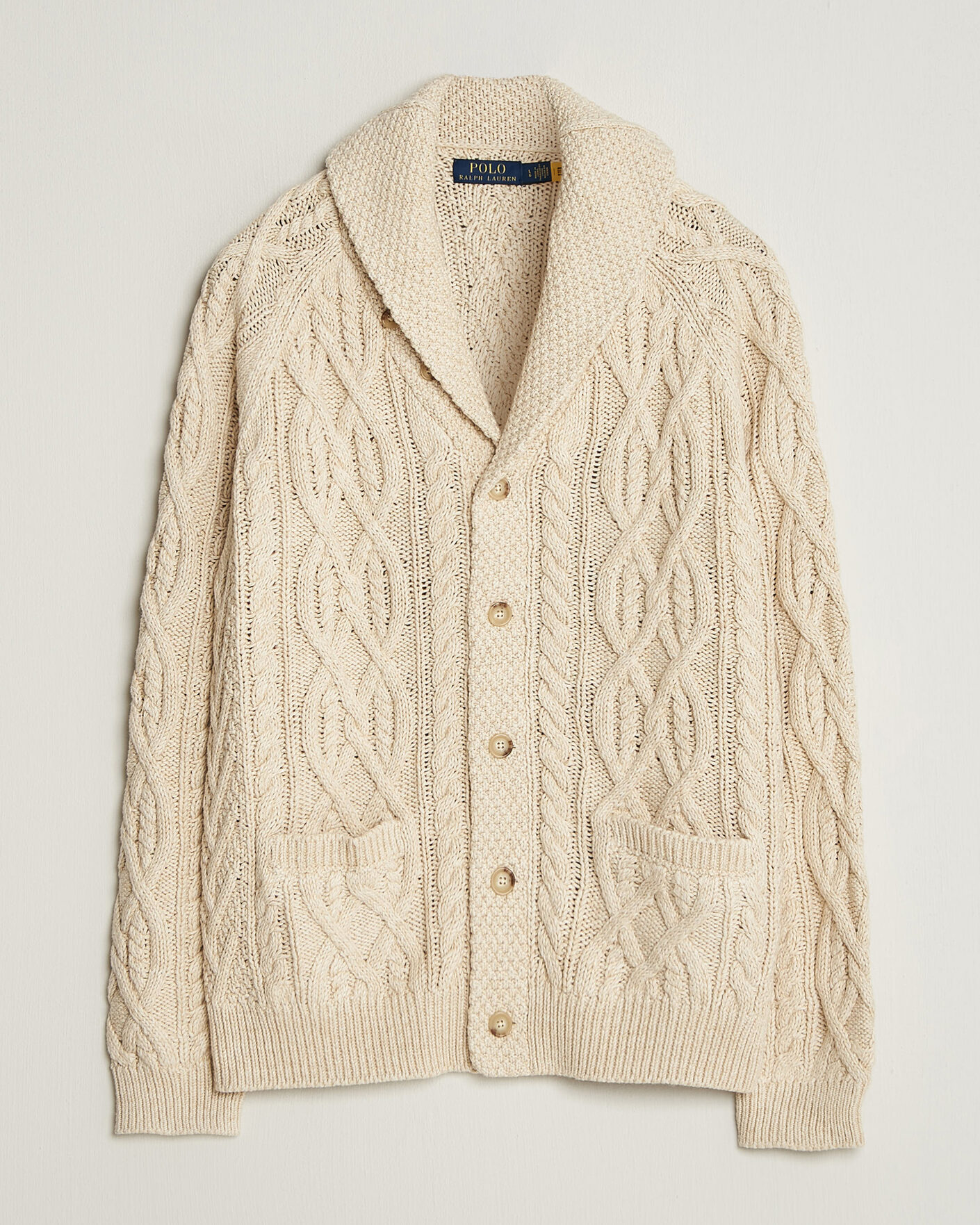 Herre | Trøjer | Polo Ralph Lauren | Cotton Marl Cardigan Oatmeal Combo