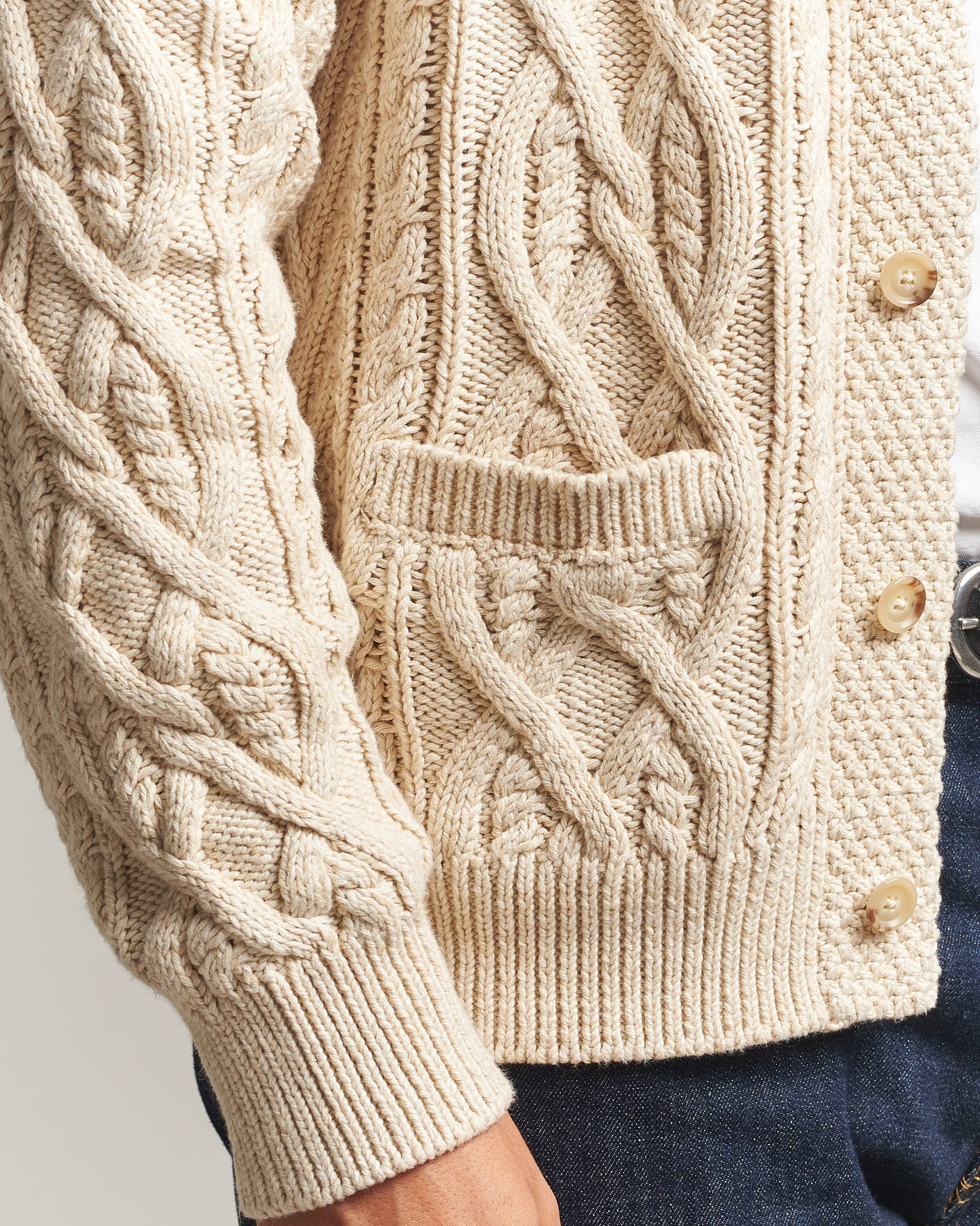 Herre | Trøjer | Polo Ralph Lauren | Cotton Marl Cardigan Oatmeal Combo