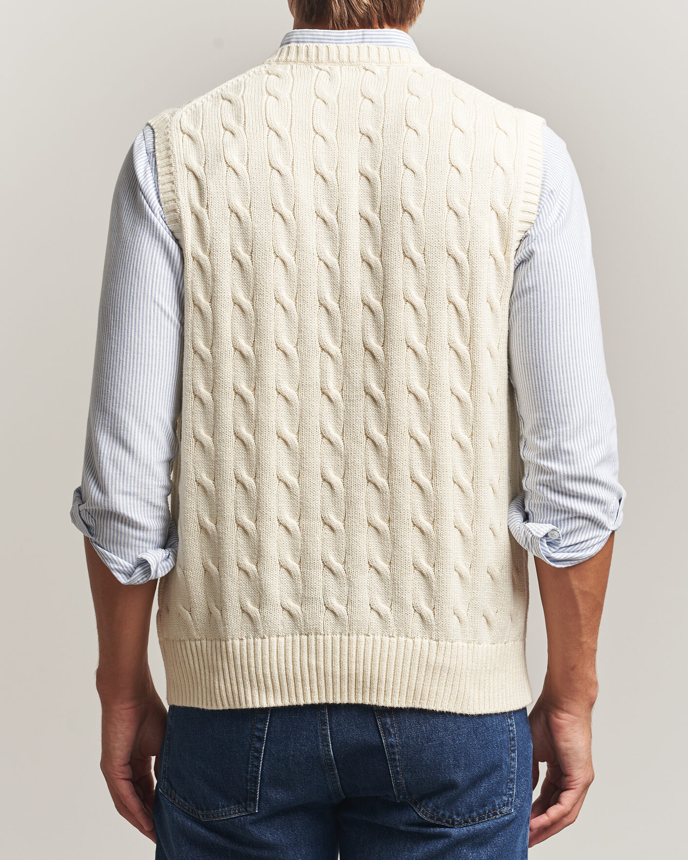 Herre | Trøjer | Polo Ralph Lauren | Cotton Cable Vest Andover Cream