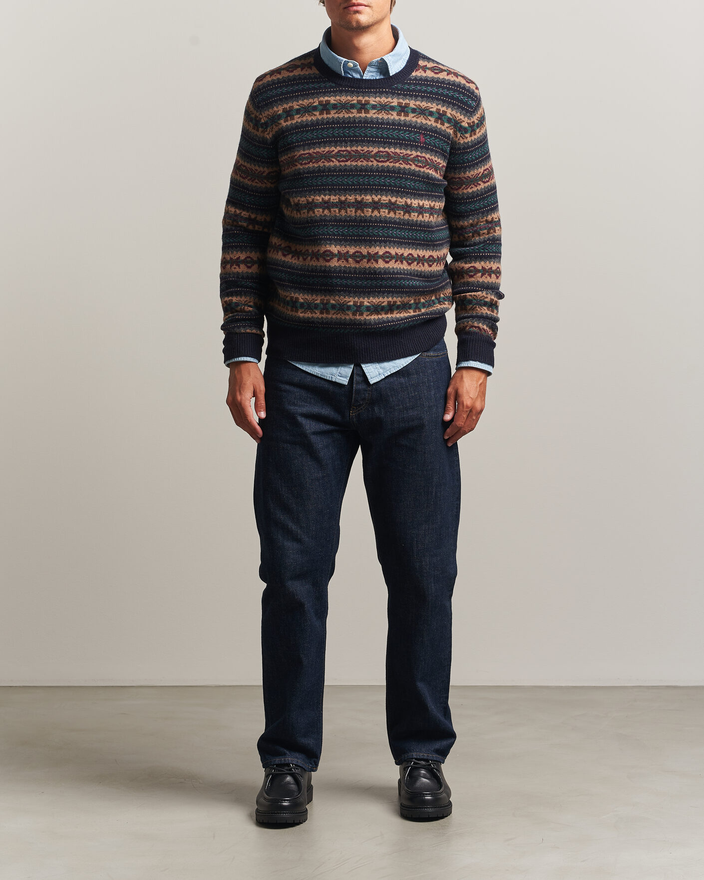 Herre | Trøjer | Polo Ralph Lauren | Fair Isle Wool Sweater Navy Combo