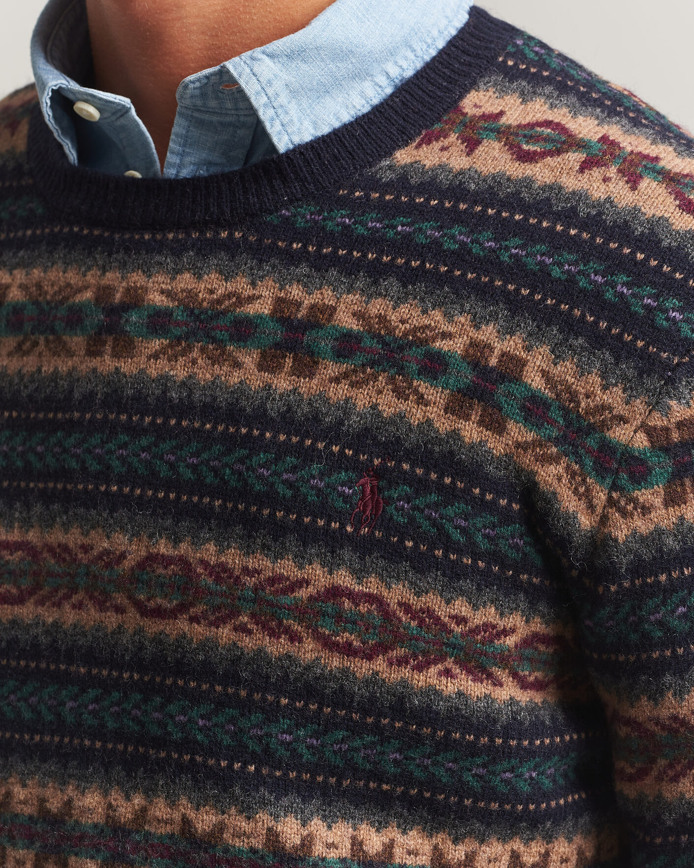Herre | Trøjer | Polo Ralph Lauren | Fair Isle Wool Sweater Navy Combo