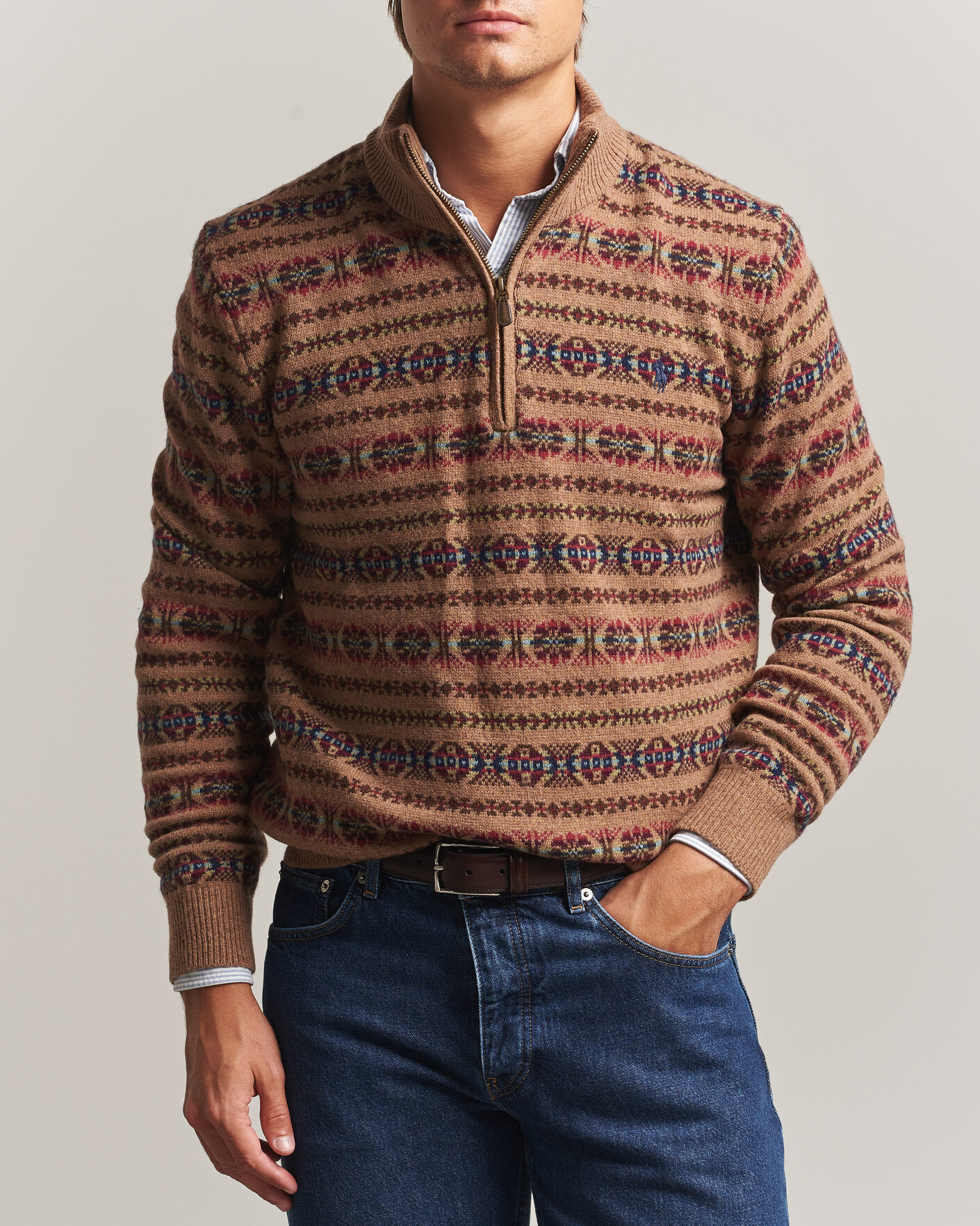 Herre | Trøjer | Polo Ralph Lauren | Fair Isle Wool Half-Zip Multi Combo