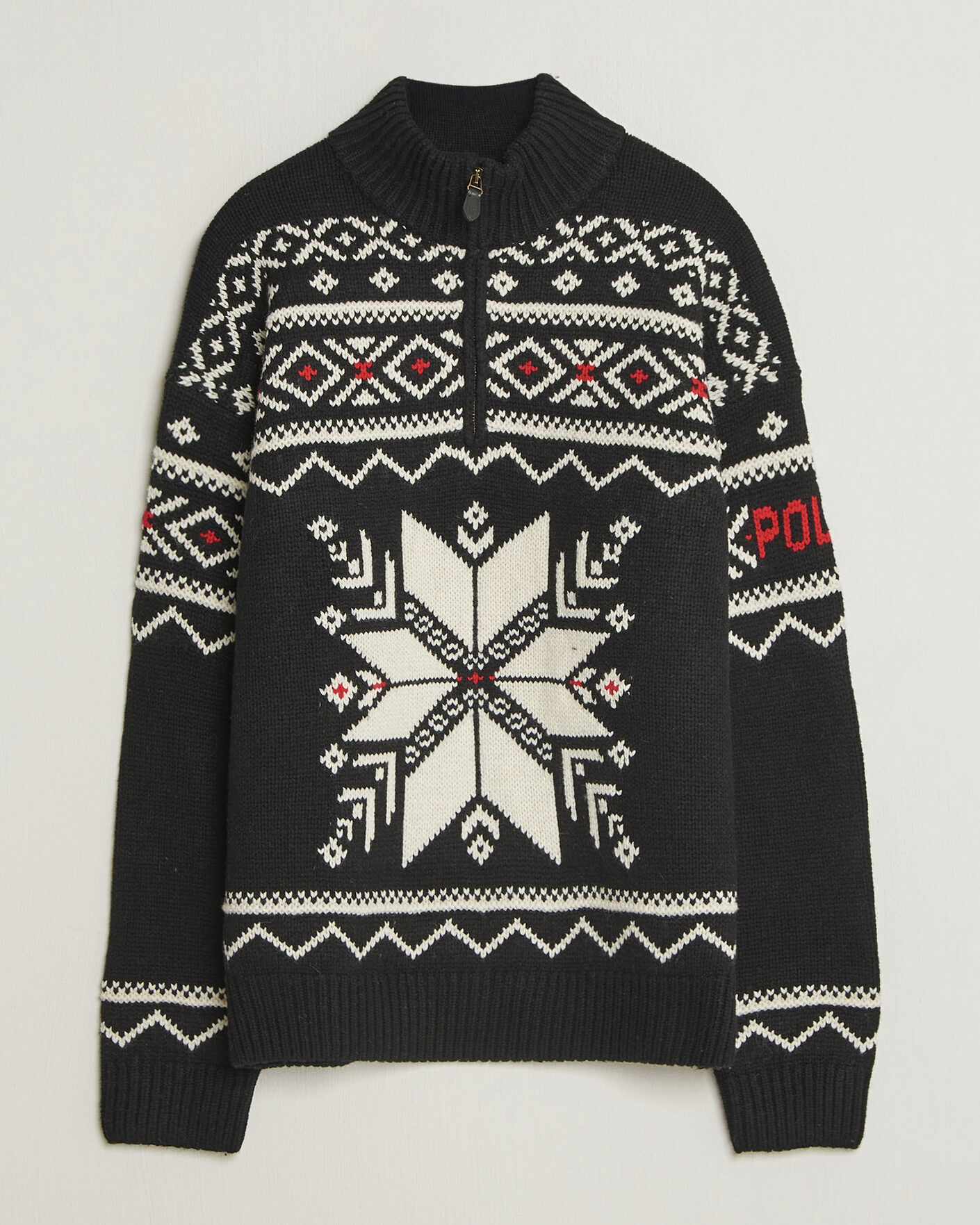 Herre | Trøjer | Polo Ralph Lauren | Wool Cotton Blend Sweater Black Combo