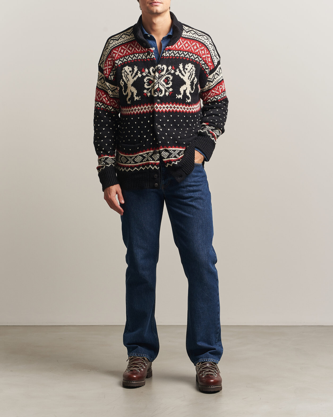 Herre | Trøjer | Polo Ralph Lauren | Cotton/Cashmere Cardigan Black Combo