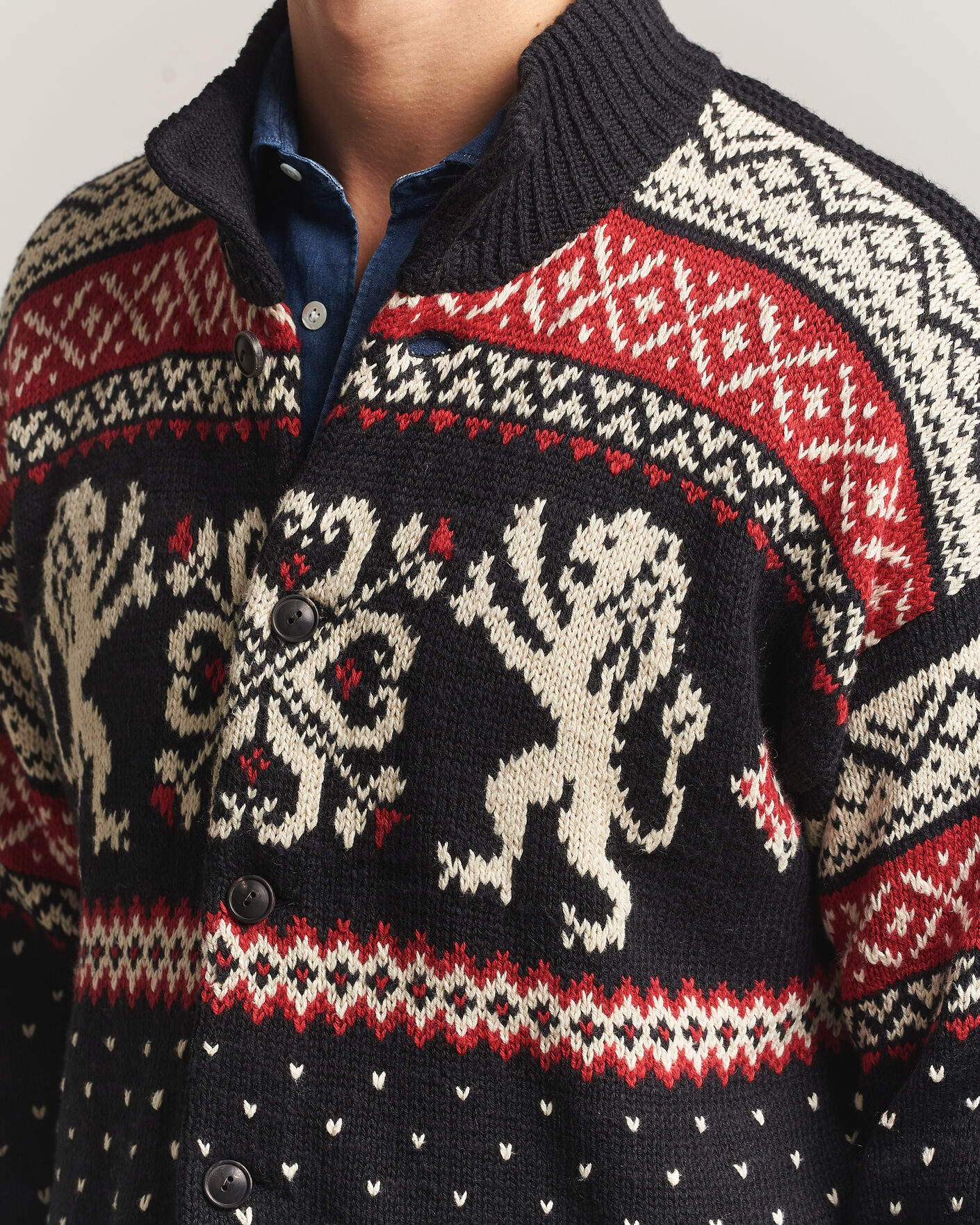 Herre | Trøjer | Polo Ralph Lauren | Cotton/Cashmere Cardigan Black Combo