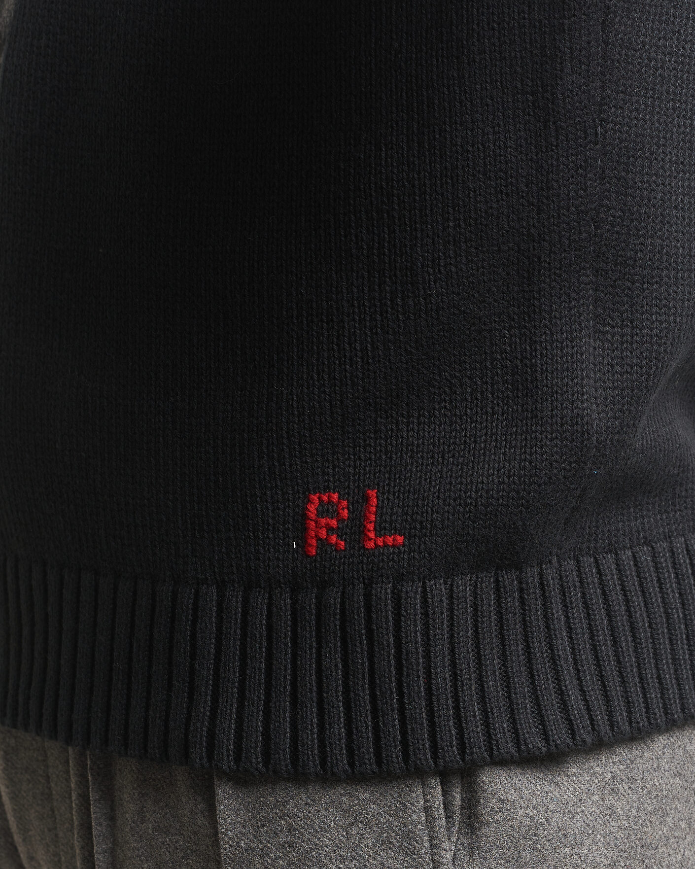 Herre | Trøjer | Polo Ralph Lauren | Cotton Blend Bear Sweater Polo Black
