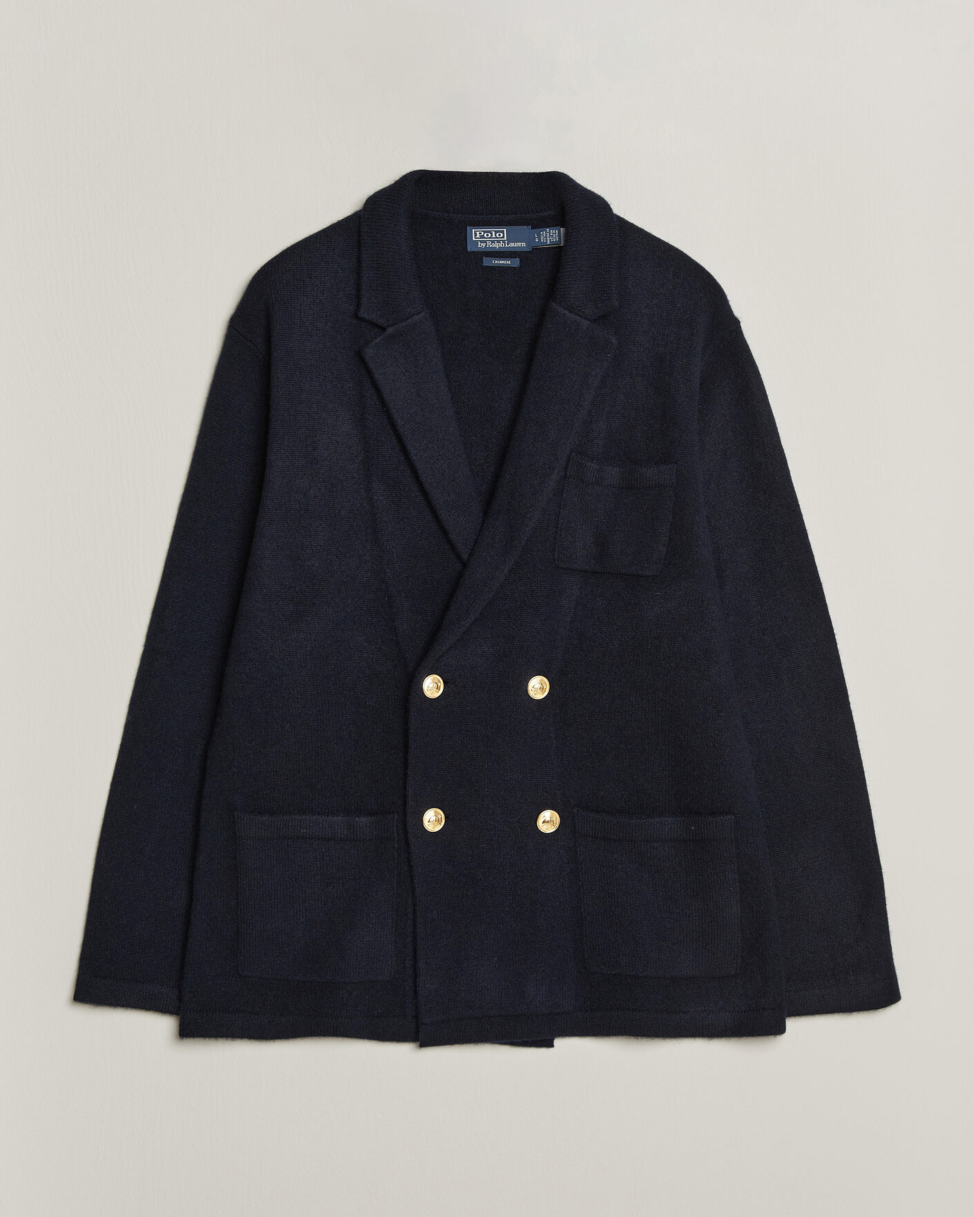 Herre | Trøjer | Polo Ralph Lauren | Double Breasted Cashmere Cardigan Aviator Navy