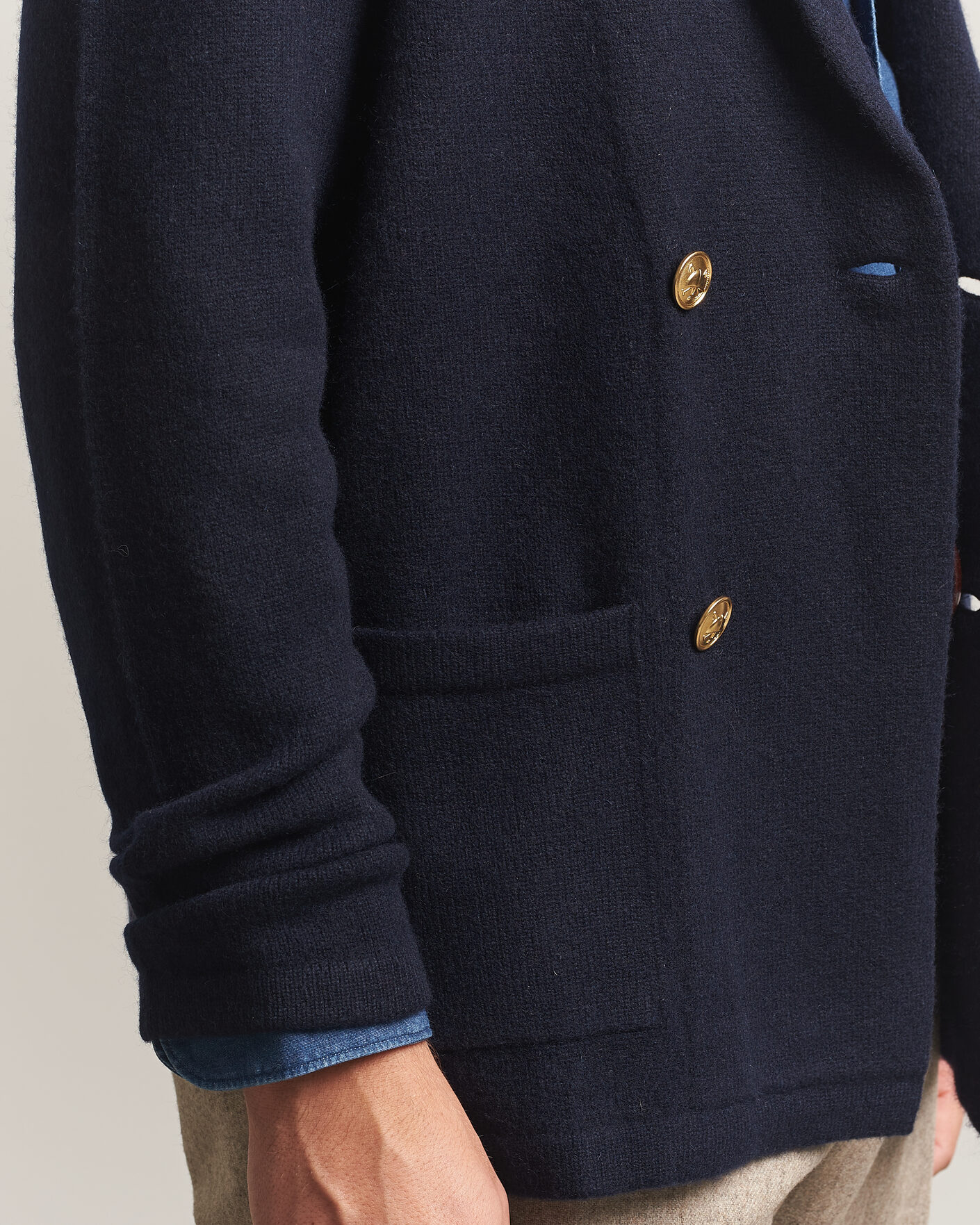 Herre | Trøjer | Polo Ralph Lauren | Double Breasted Cashmere Cardigan Aviator Navy