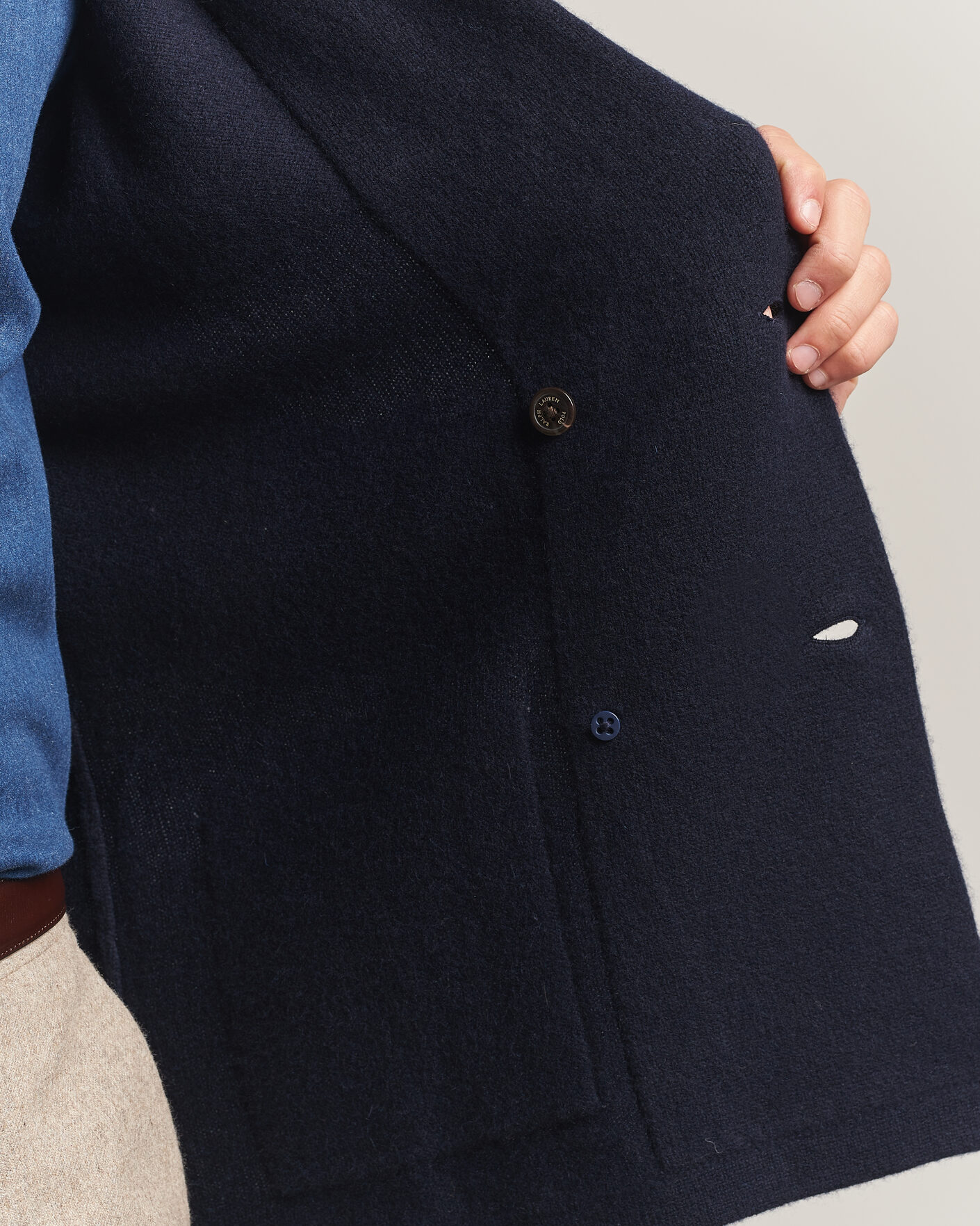 Herre | Trøjer | Polo Ralph Lauren | Double Breasted Cashmere Cardigan Aviator Navy