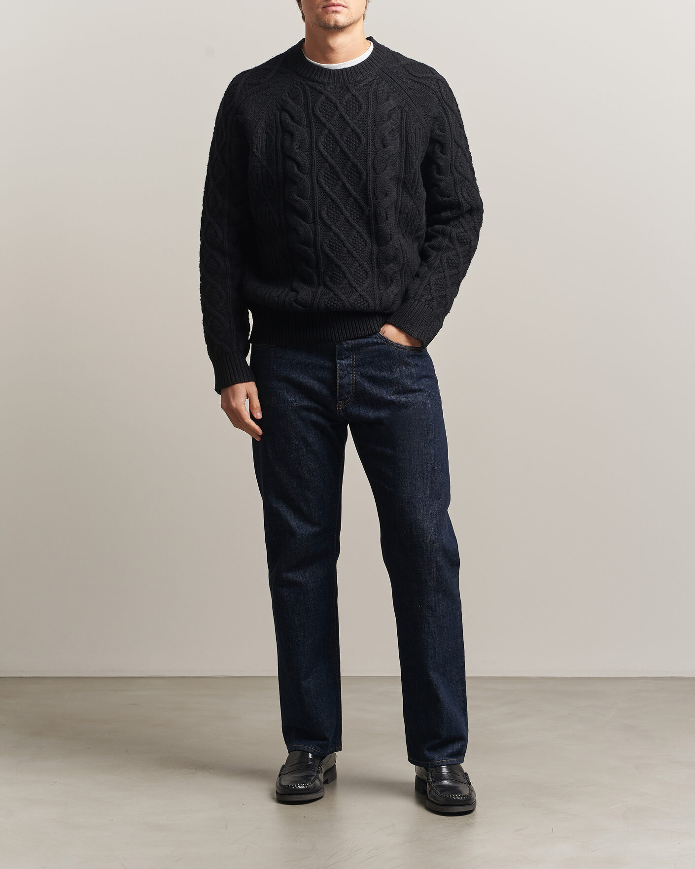 Herre | Trøjer | Polo Ralph Lauren | Wool/Alpaca Pullover Polo Black