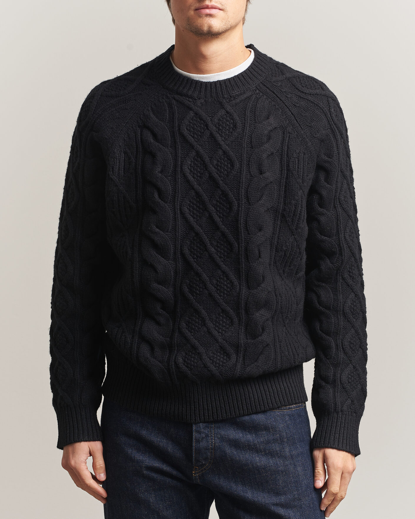 Herre | Trøjer | Polo Ralph Lauren | Wool/Alpaca Pullover Polo Black