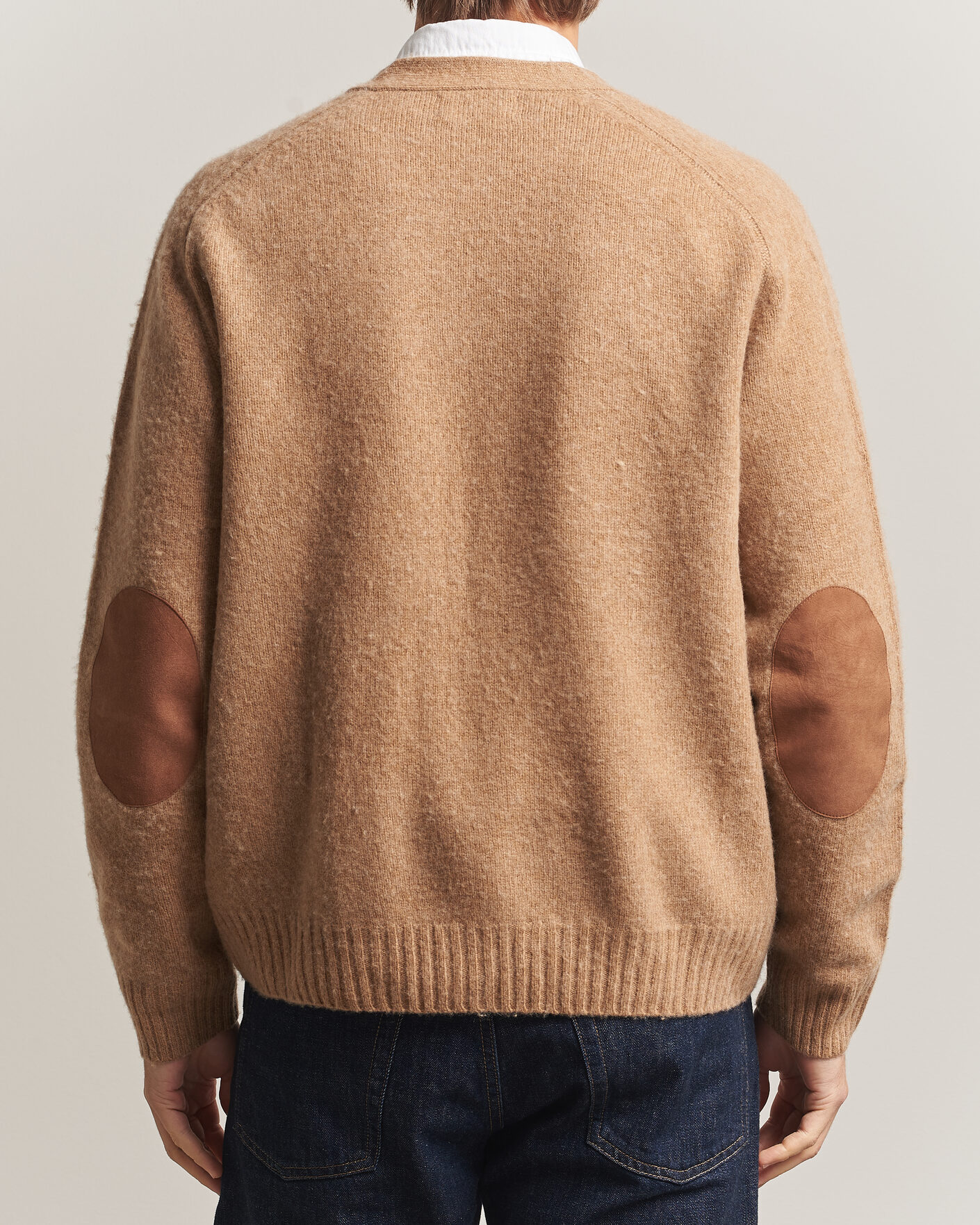 Herre | Trøjer | Polo Ralph Lauren | Wool/Cashmere Patch Cardigan Crouton Tan Heather