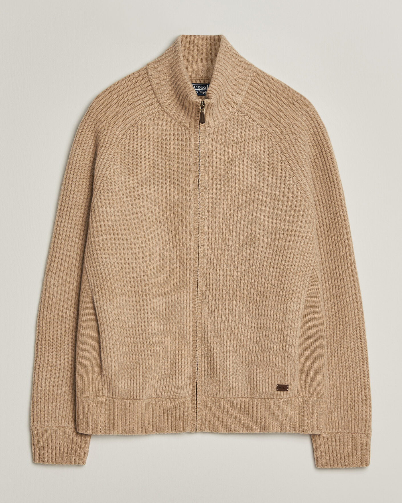 Herre | Trøjer | Polo Ralph Lauren | Wool/Cashmere Full-Zip Camel Melange