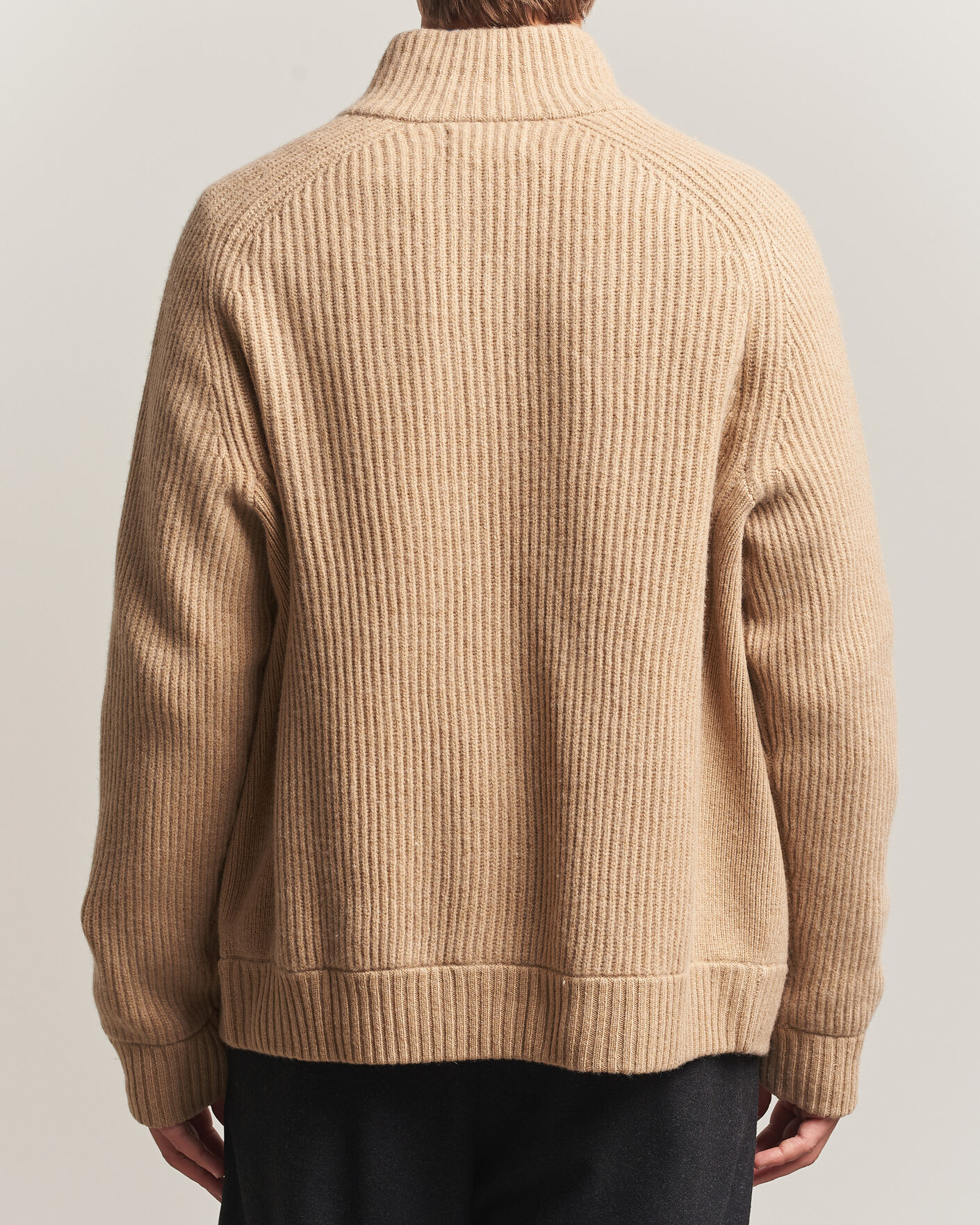 Herre | Trøjer | Polo Ralph Lauren | Wool/Cashmere Full-Zip Camel Melange