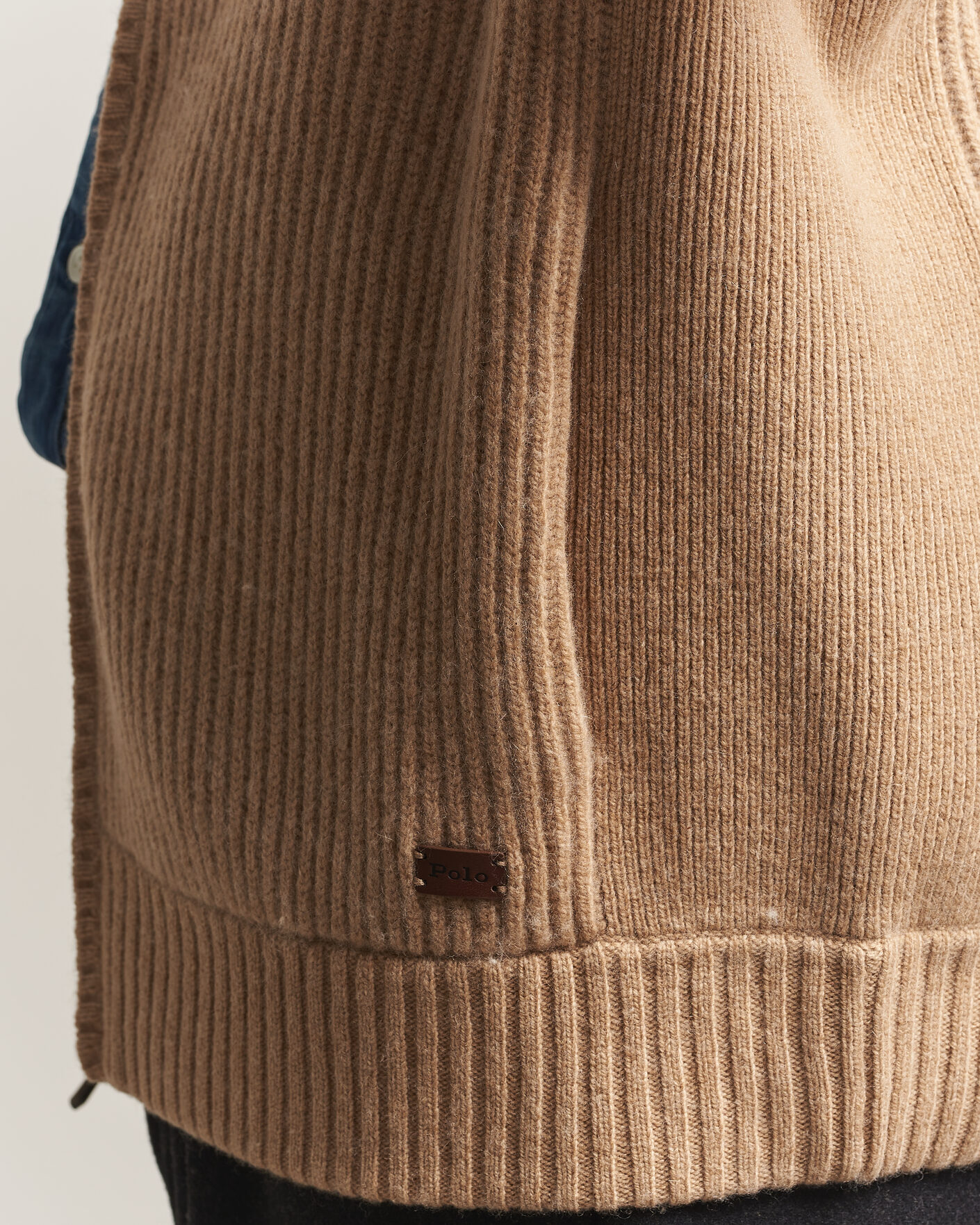 Herre | Trøjer | Polo Ralph Lauren | Wool/Cashmere Full-Zip Camel Melange
