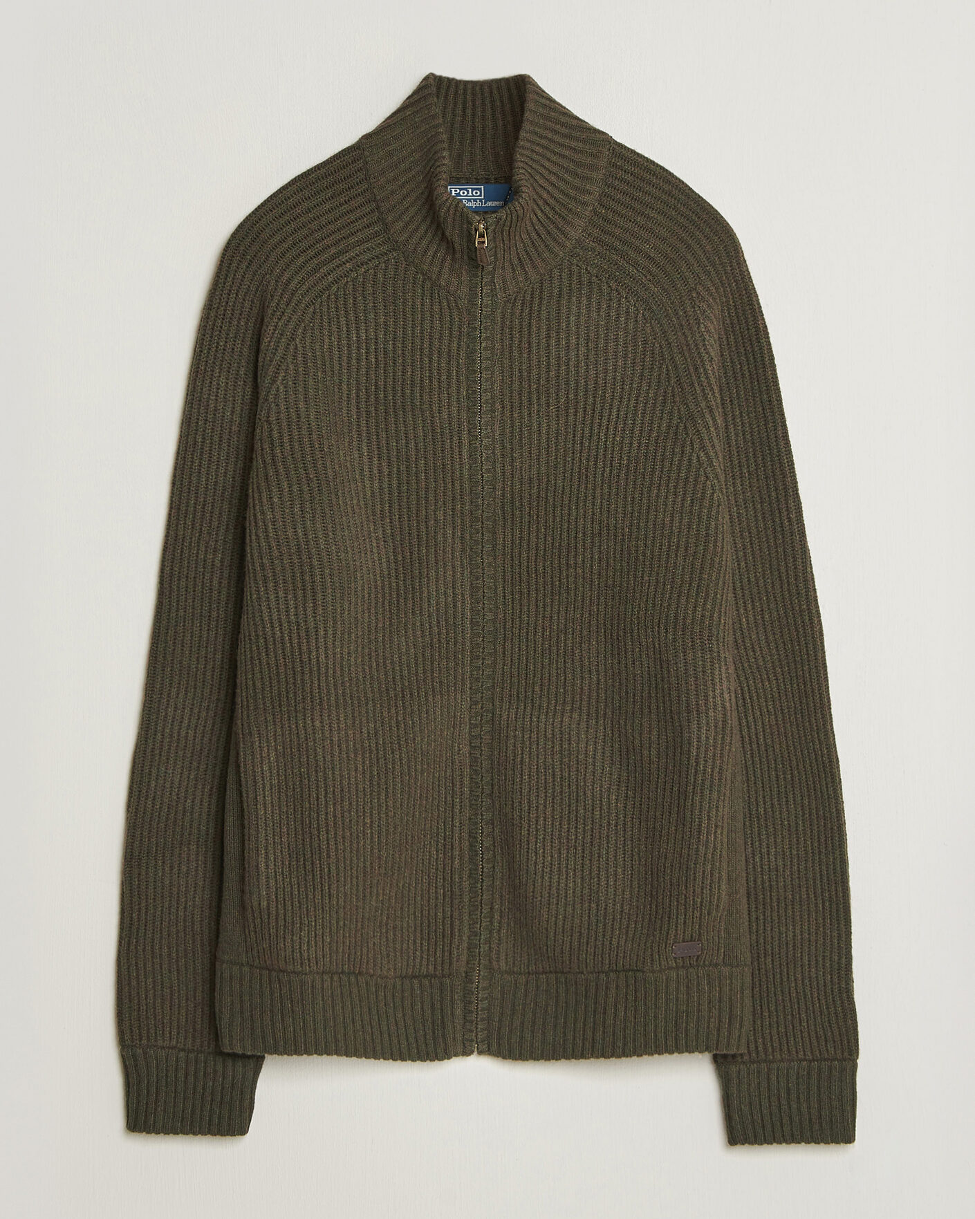 Herre | Trøjer | Polo Ralph Lauren | Wool/Cashmere Full-Zip Ekanite Olive Heather