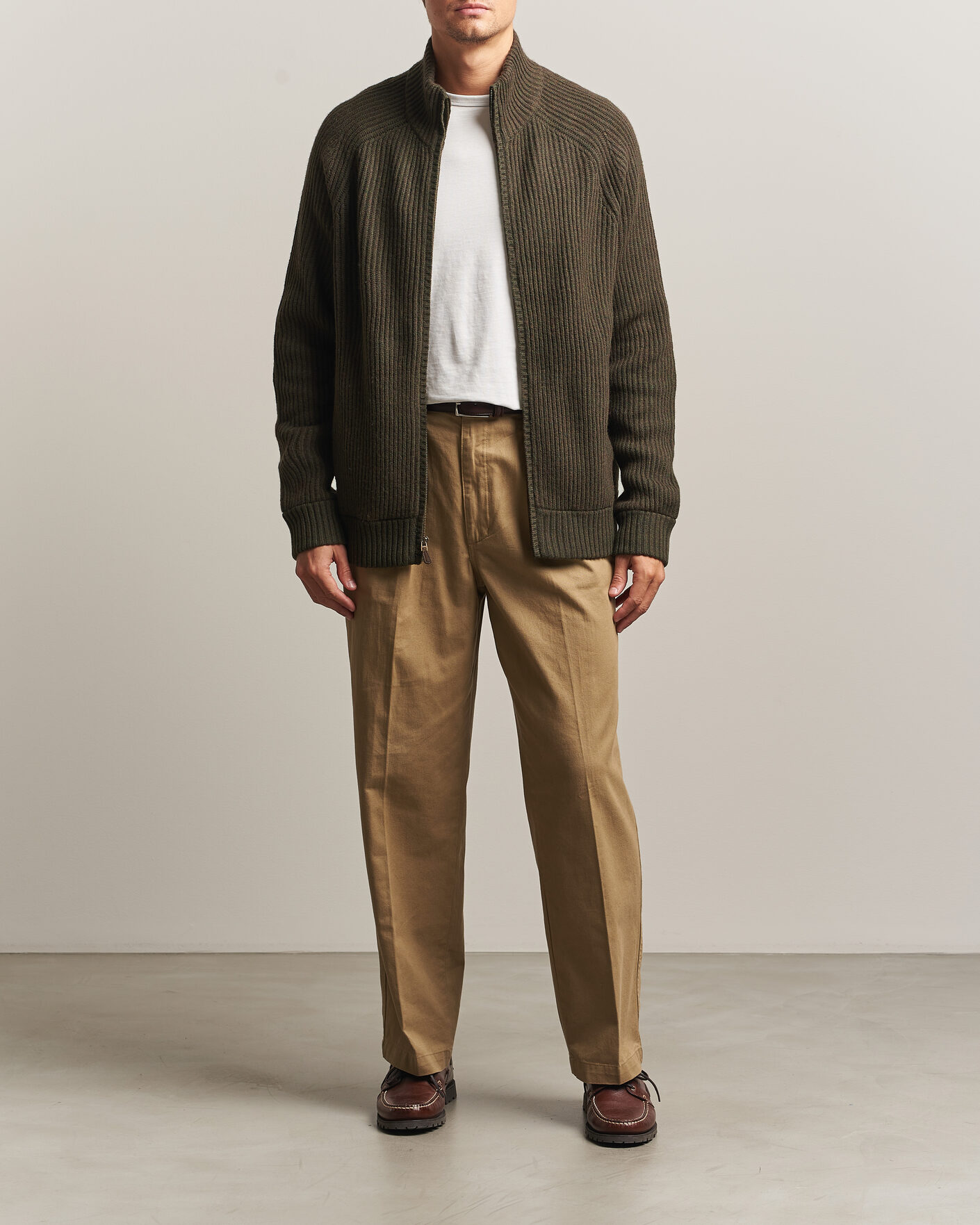 Herre | Trøjer | Polo Ralph Lauren | Wool/Cashmere Full-Zip Ekanite Olive Heather