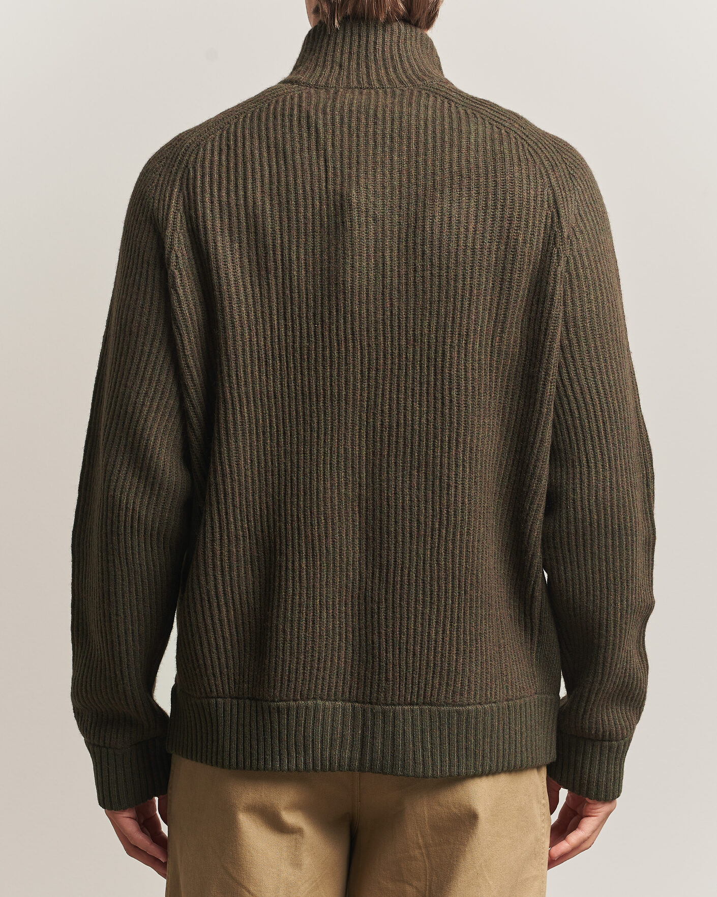Herre | Trøjer | Polo Ralph Lauren | Wool/Cashmere Full-Zip Ekanite Olive Heather