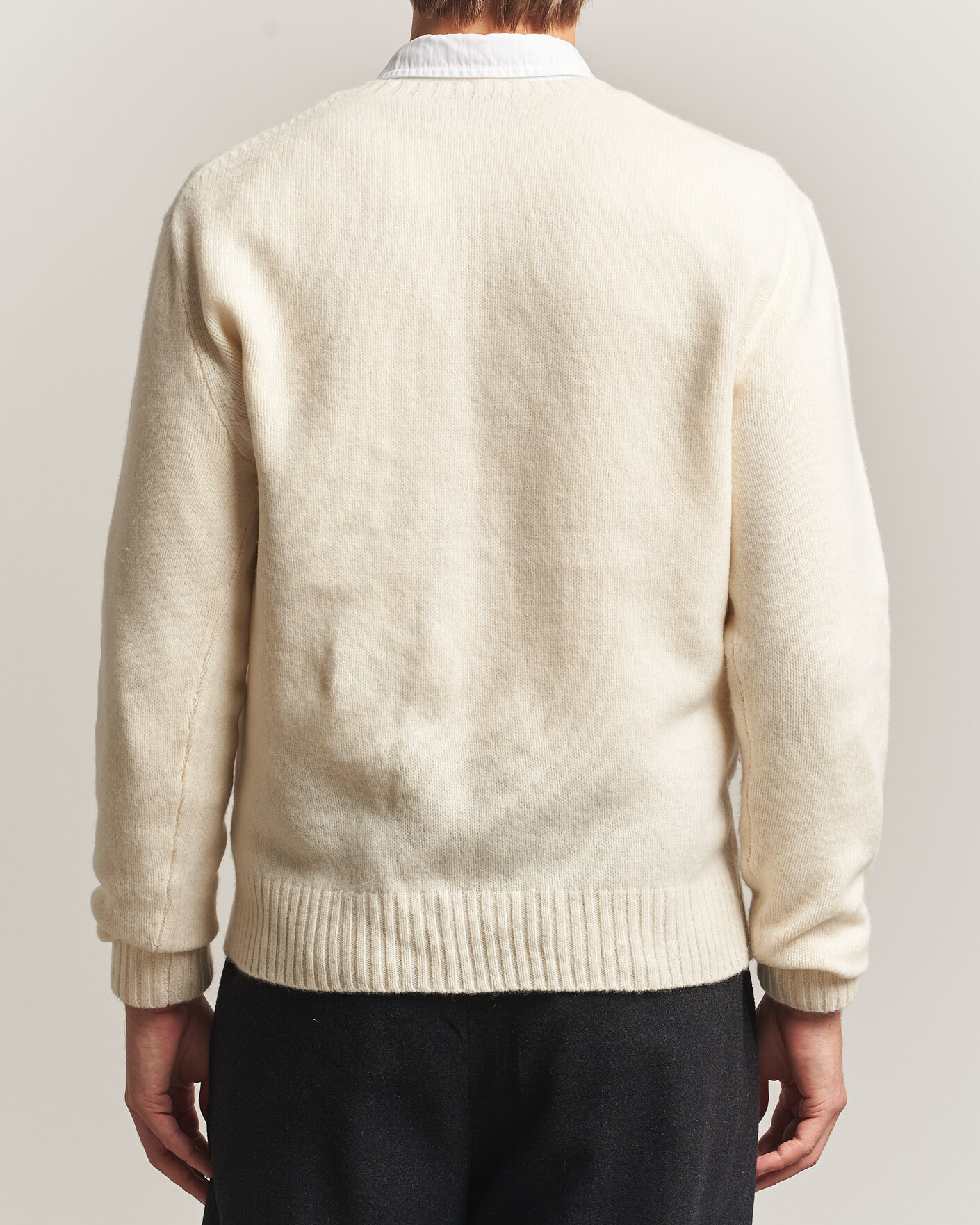 Herre | Trøjer | Polo Ralph Lauren | Wool Blend Bear Sweater Authentic Cream