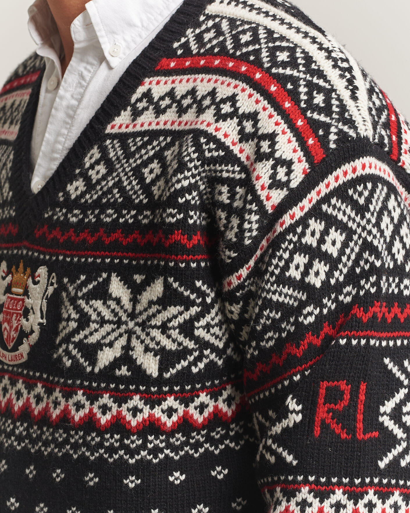 Herre | Trøjer | Polo Ralph Lauren | Royal Holiday Wool Sweater Black Combo