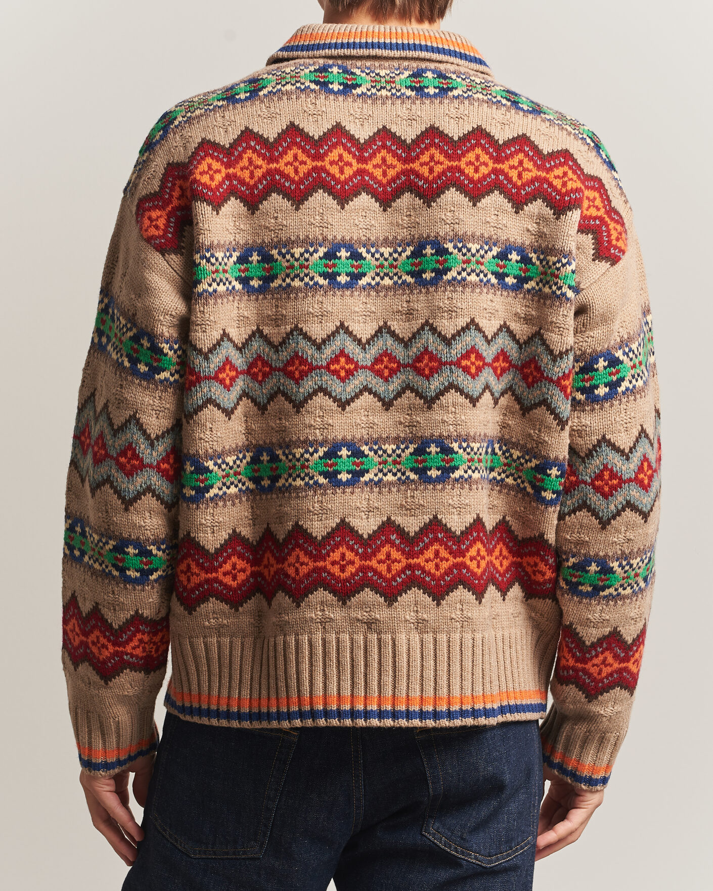 Herre | Trøjer | Polo Ralph Lauren | Litchfield Wool Blend Sweater Tan Multi