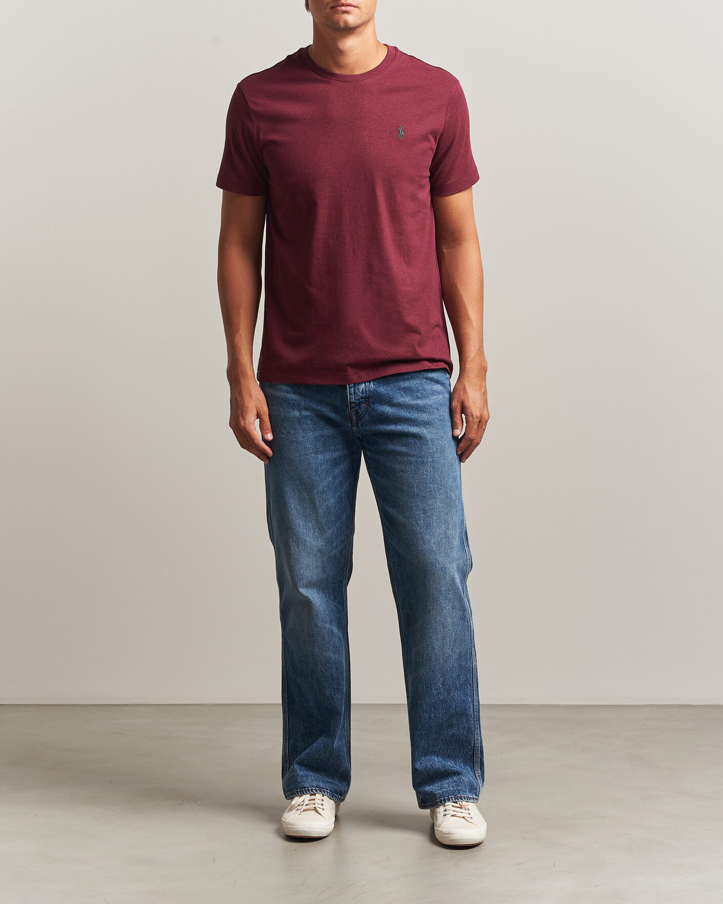 Herre | T-Shirts | Polo Ralph Lauren | Custom Slim Fit T-shirt Spring Wine Heather