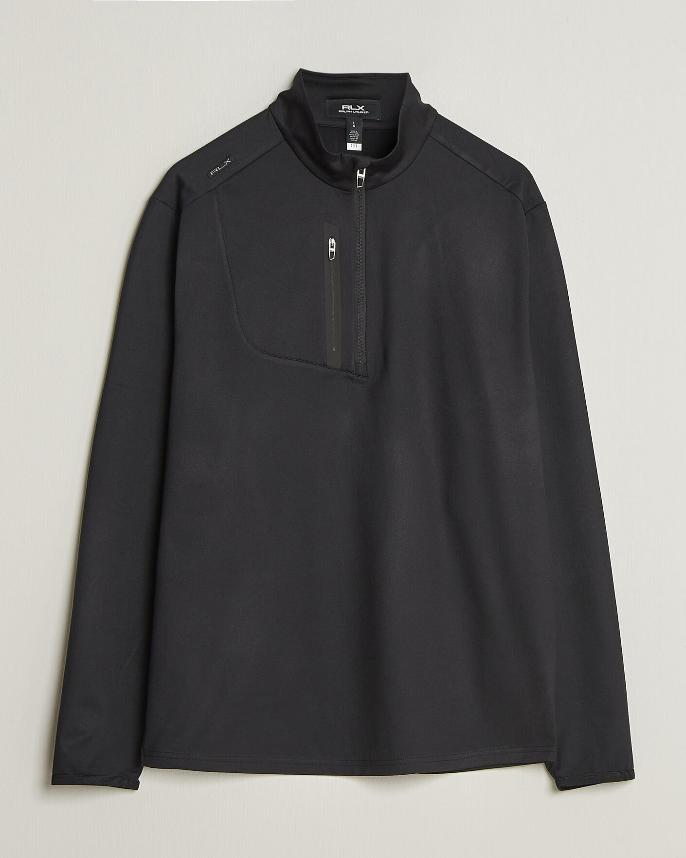 Herre | Golftøj | Polo Ralph Lauren | Luxury Jersey Half Zip Polo Black