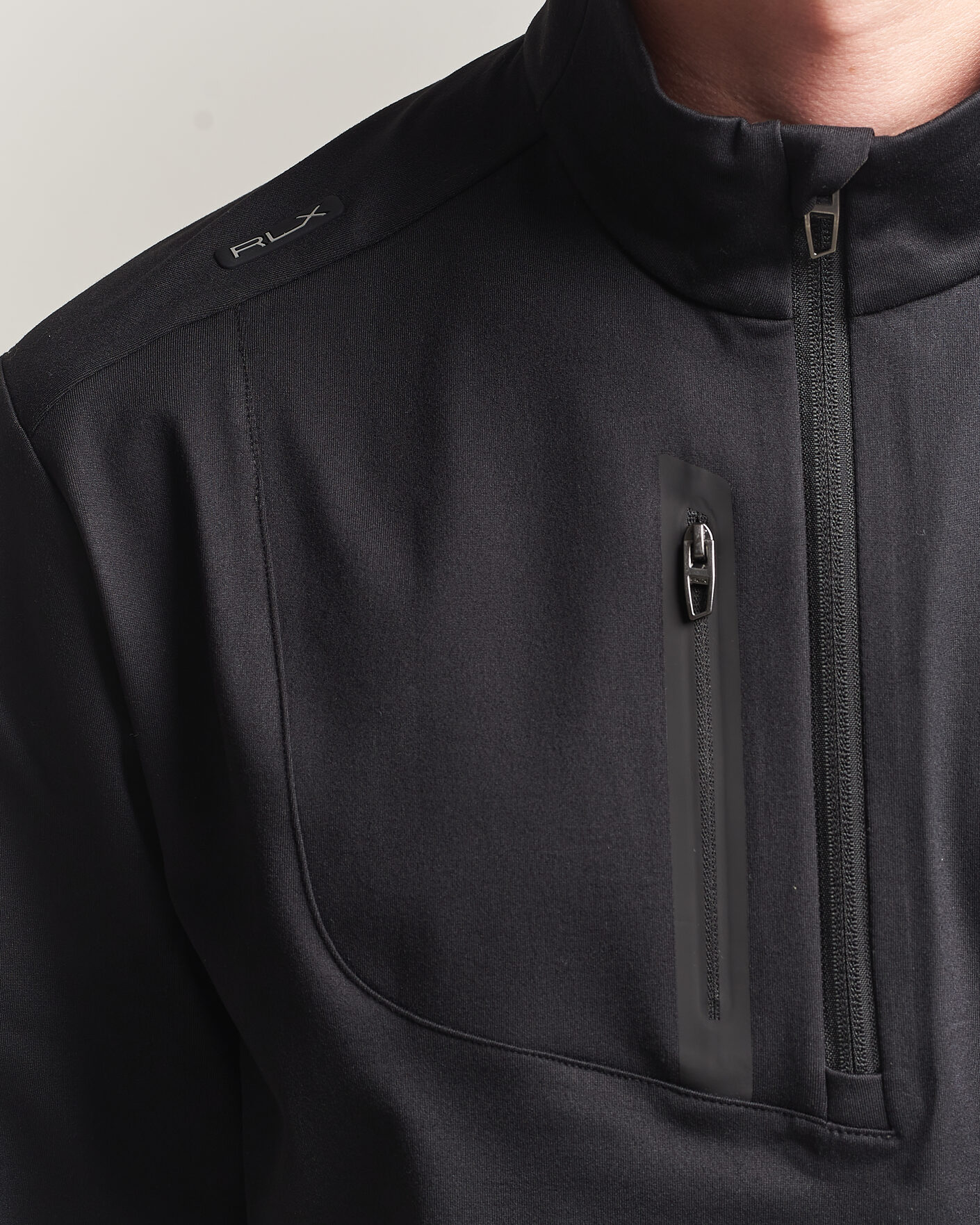 Herre | Golftøj | Polo Ralph Lauren | Luxury Jersey Half Zip Polo Black