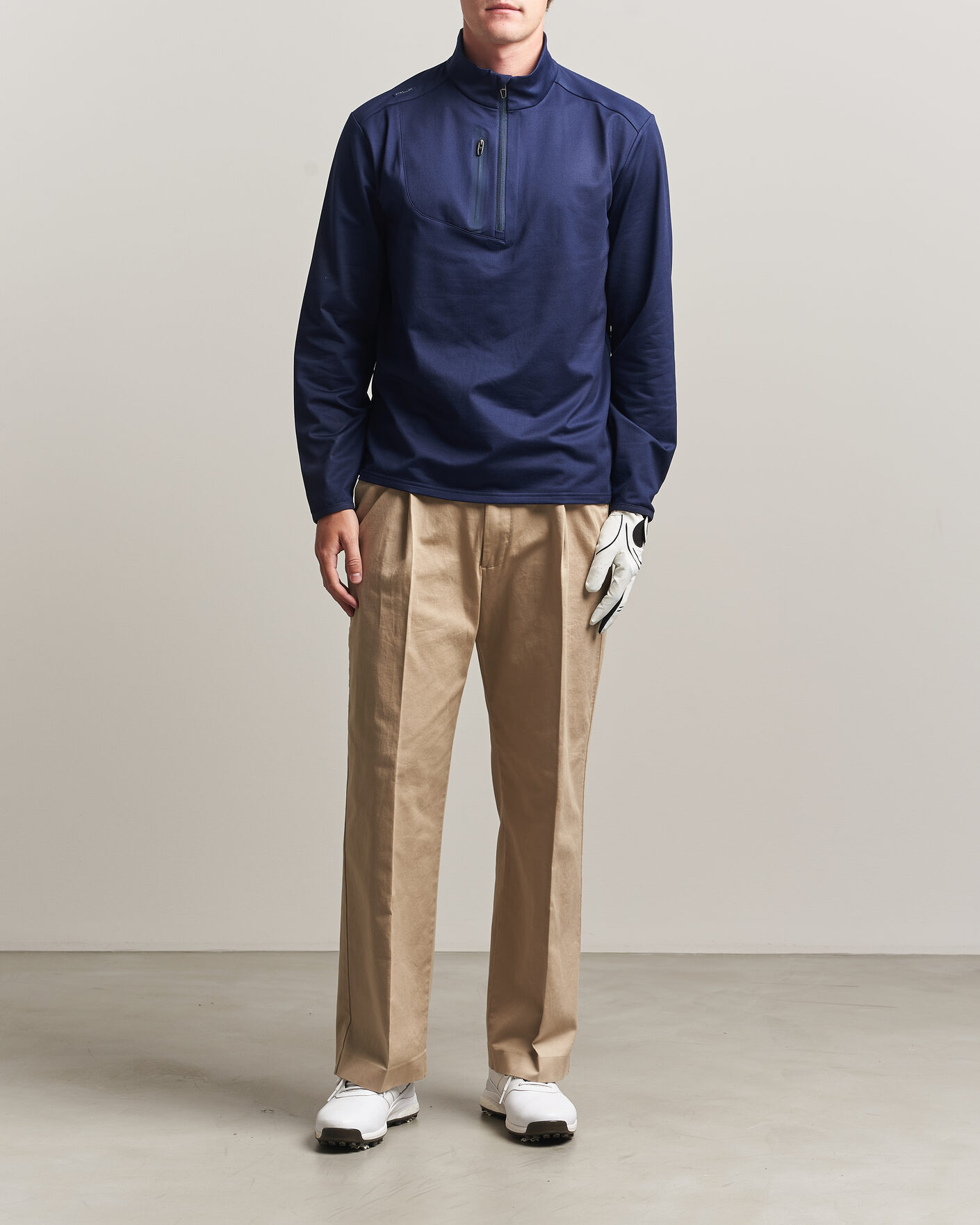 Herre | Golftøj | Polo Ralph Lauren | Luxury Jersey Half Zip Refined Navy