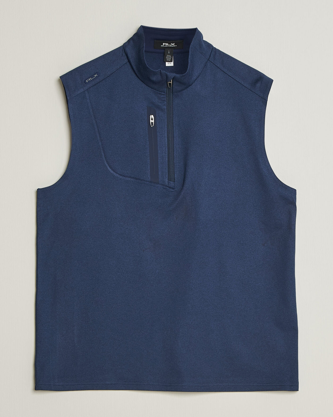 Herre | Trøjer | RLX Ralph Lauren | Luxury Jersey Vest Half Zip Spring Navy Heather