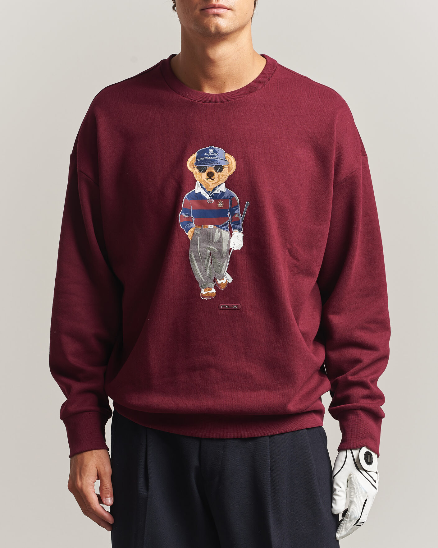 Herre | Trøjer | RLX Ralph Lauren | Polo Ralph Lauren Magic Fleece Bear Sweatshirt Classic Wine