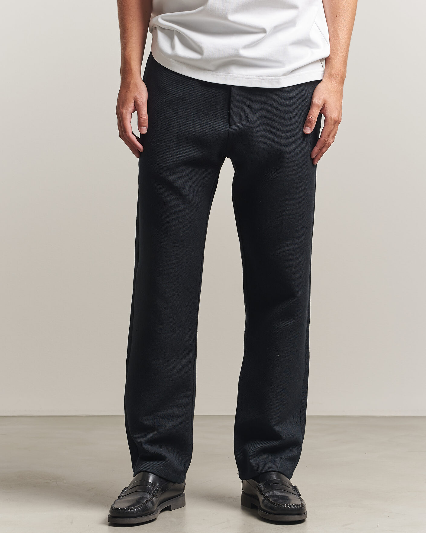 Herre | Bukser | Samsøe Samsøe | Jabari Brushed Cotton Drawstring Trousers Dark Grey Melange
