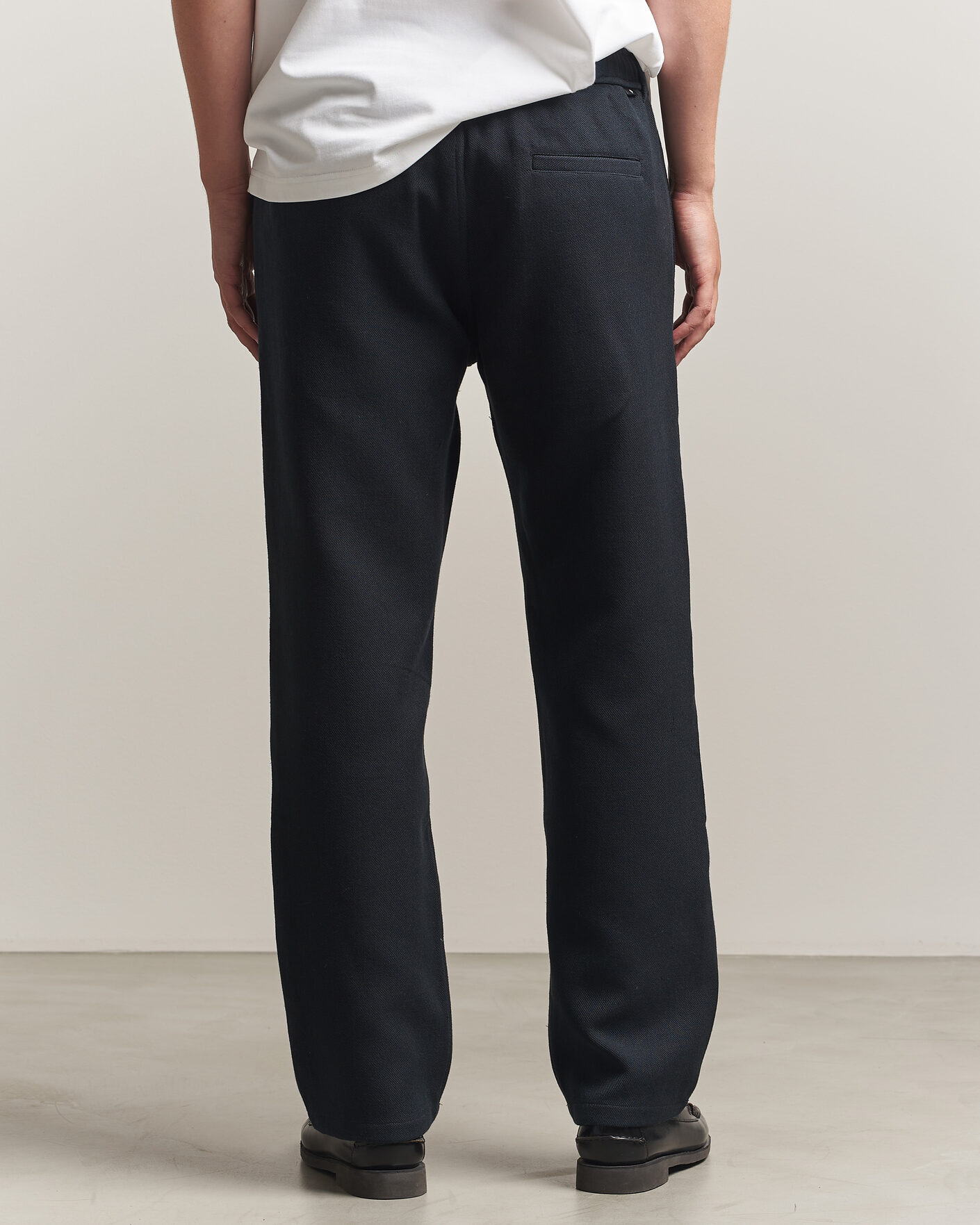 Herre | Bukser | Samsøe Samsøe | Jabari Brushed Cotton Drawstring Trousers Dark Grey Melange