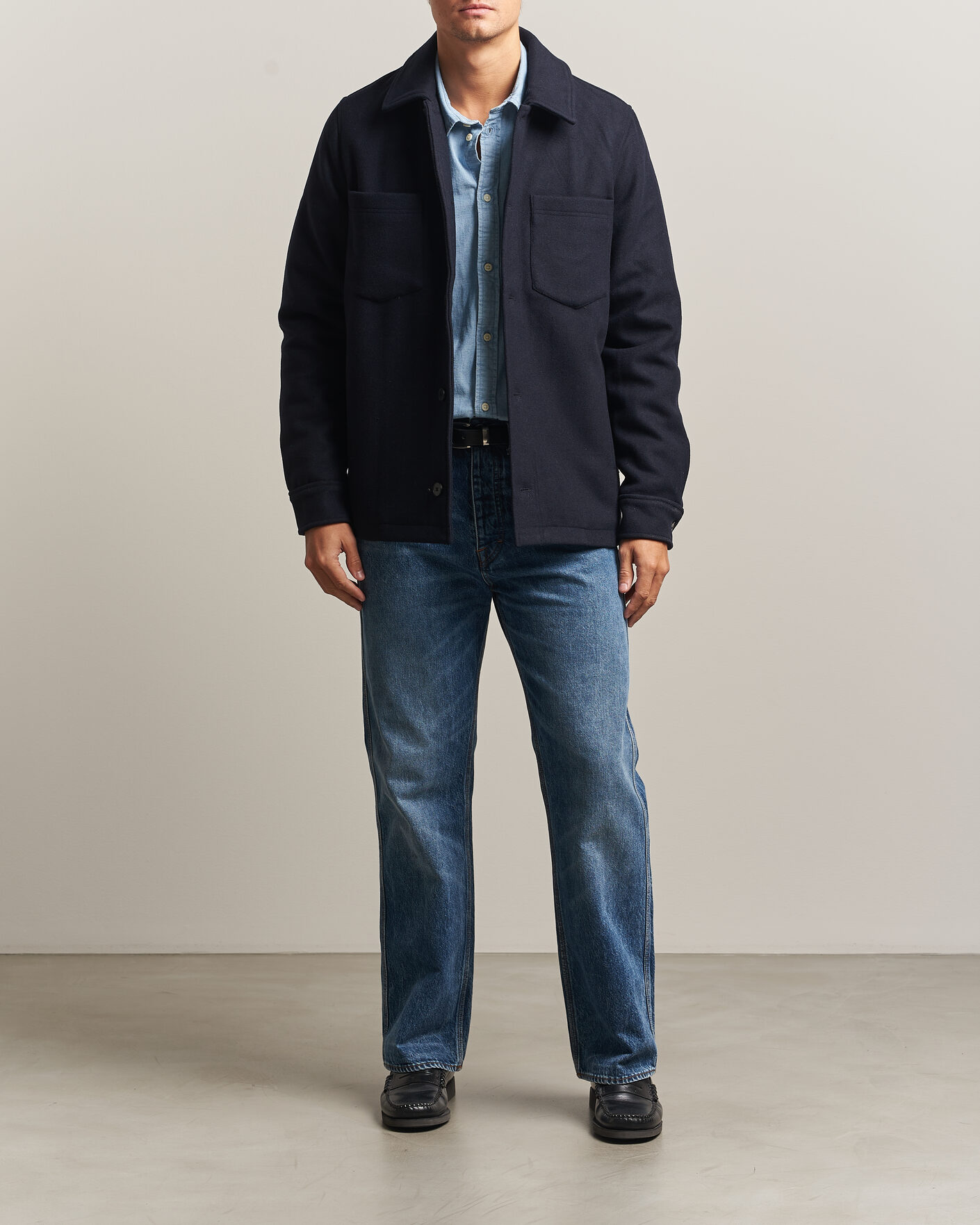 Herre | Jakker | Samsøe Samsøe | Pally Padded Shirt Jacket Salute Navy