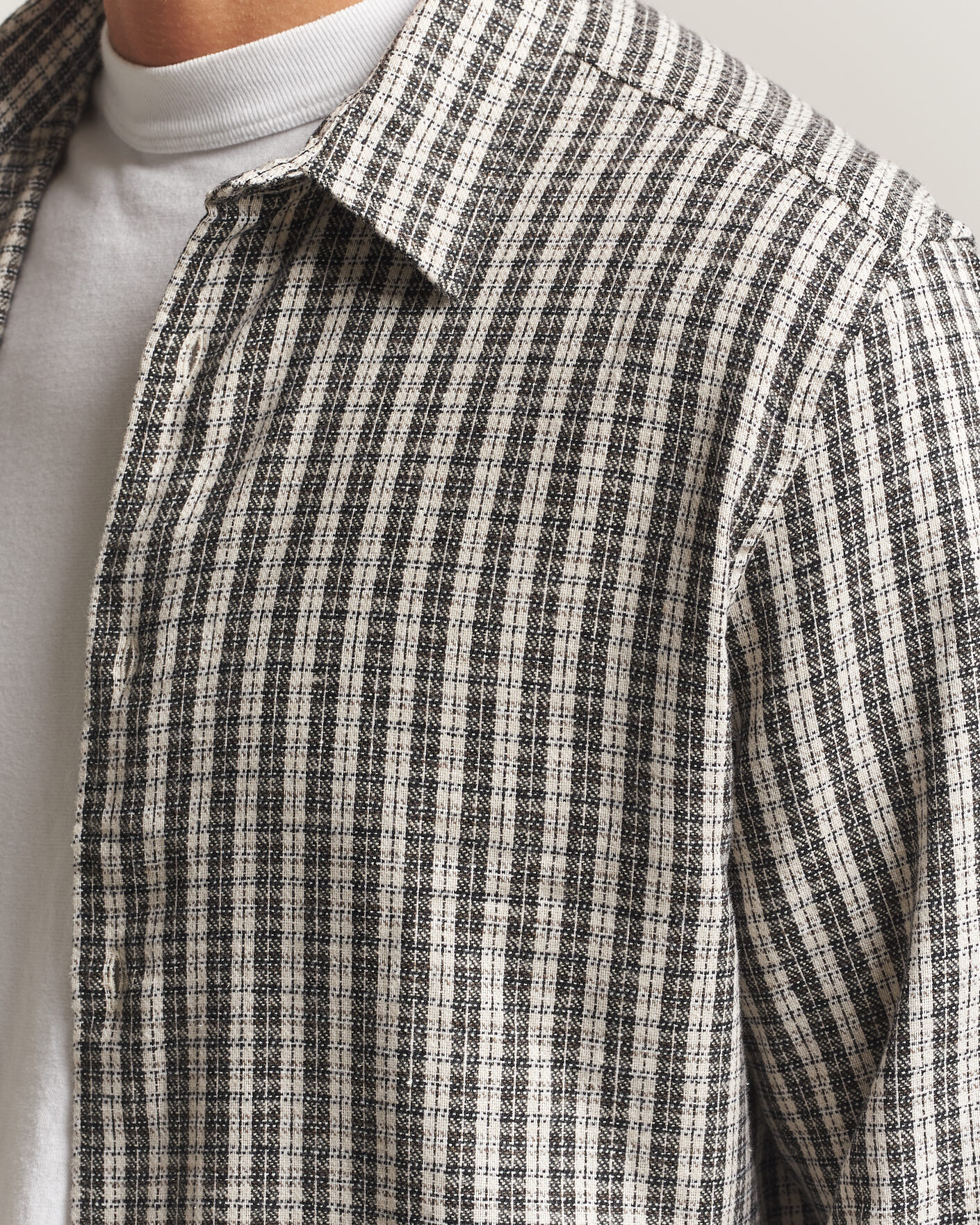 Herre | Skjorter | Samsøe Samsøe | Ryan Brushed Cotton Checked Shirt Brown