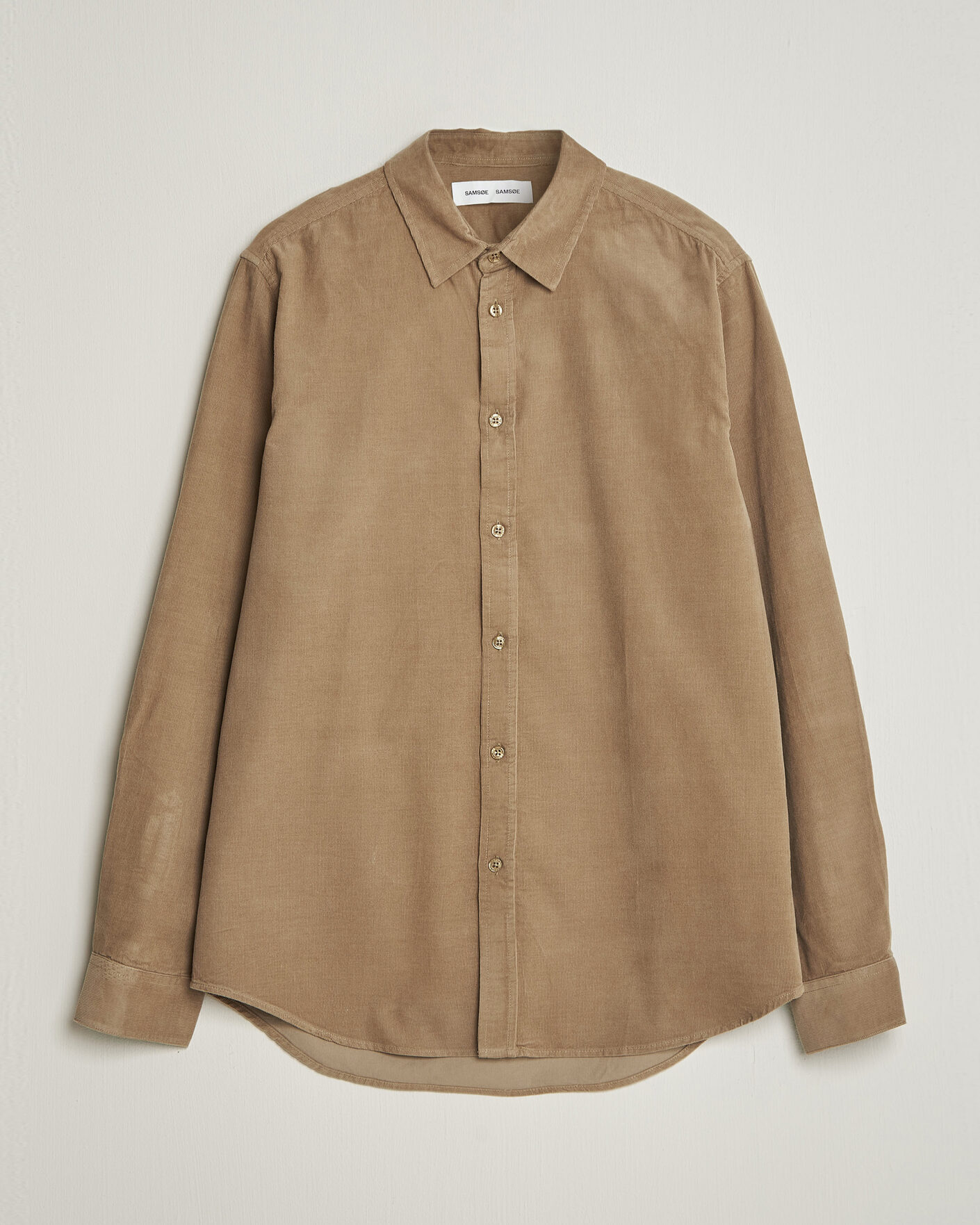 Herre | Skjorter | Samsøe Samsøe | Liam Baby Cord Shirt Lead Gray