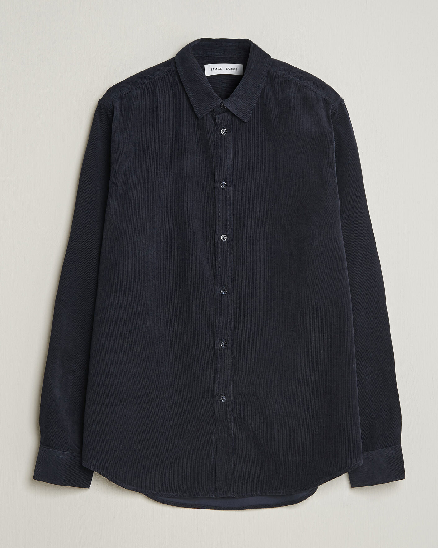 Herre | Skjorter | Samsøe Samsøe | Liam Baby Cord Shirt Salute Navy
