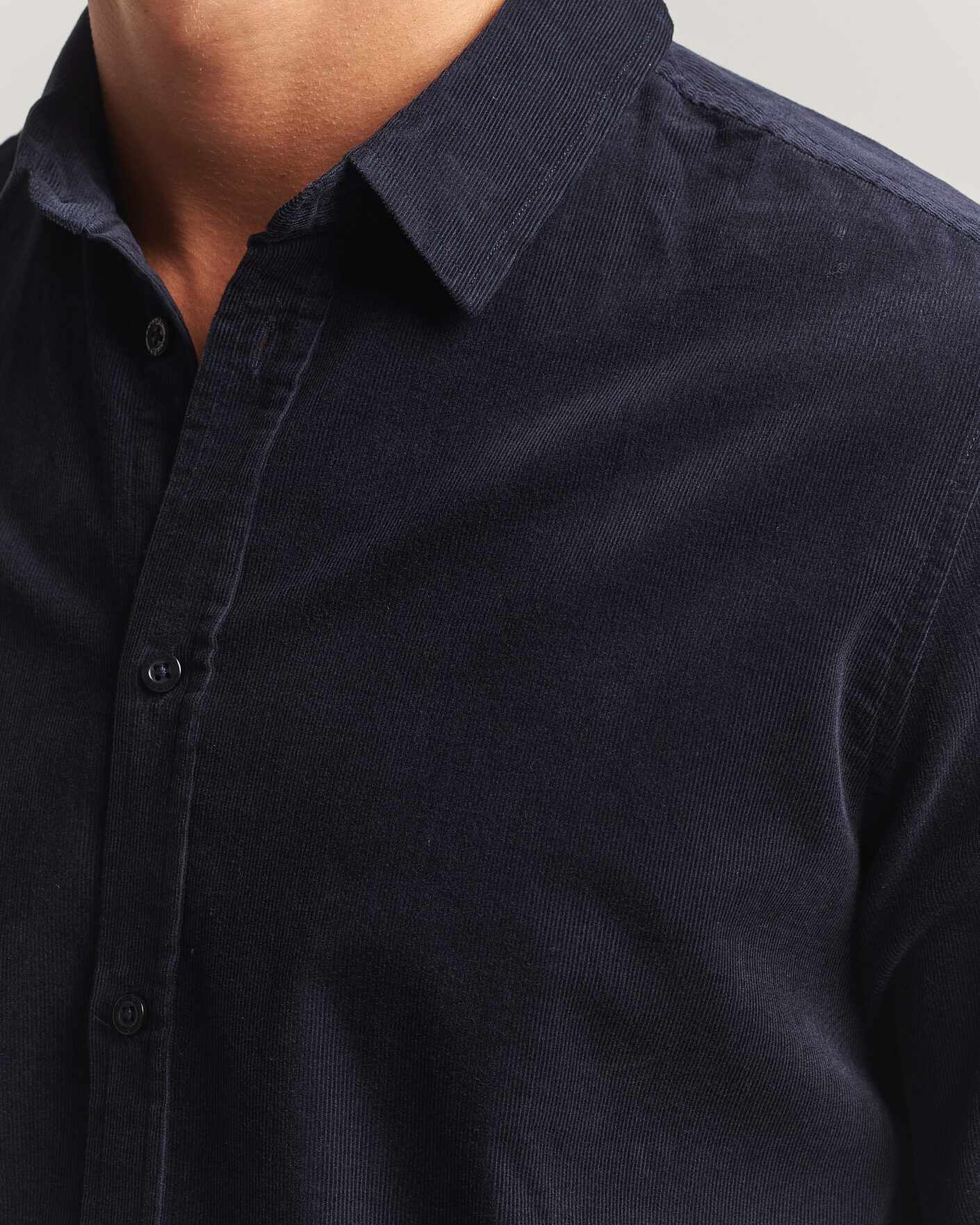 Herre | Skjorter | Samsøe Samsøe | Liam Baby Cord Shirt Salute Navy