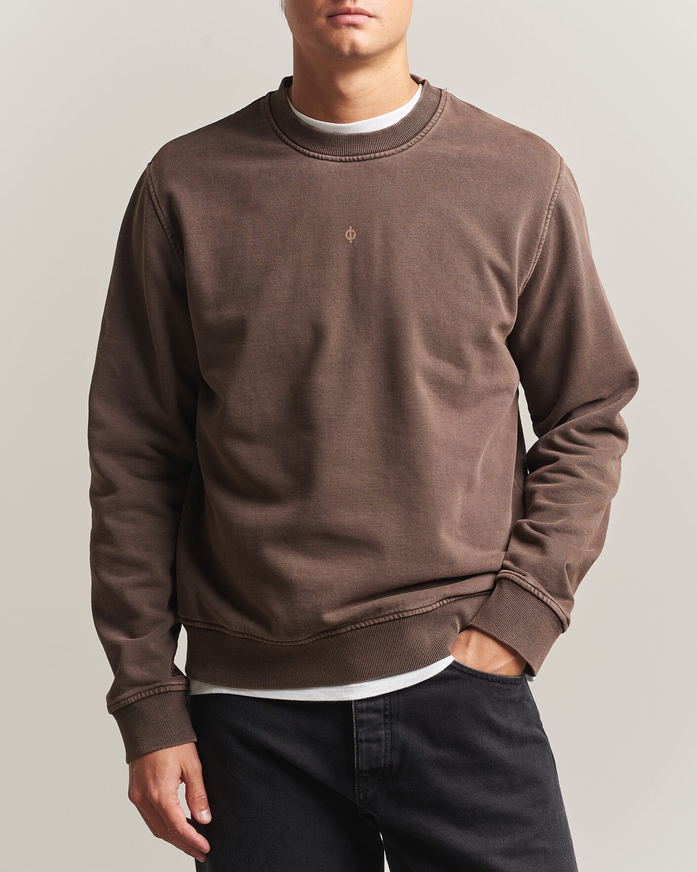Herre | Trøjer | Samsøe Samsøe | Ollie Washed Crew Neck Sweatshirt Delicioso
