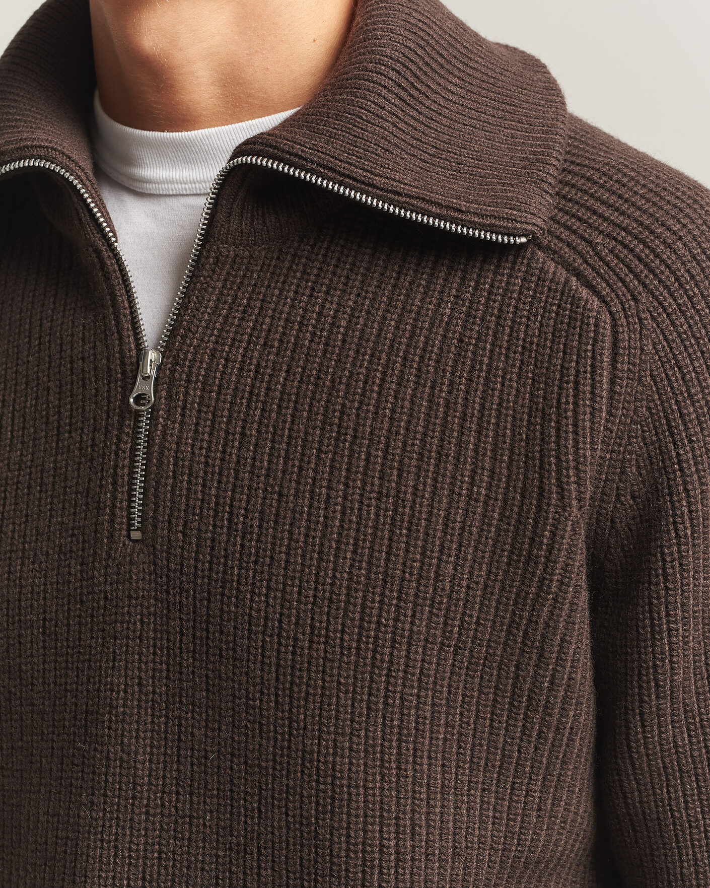 Herre | Trøjer | Samsøe Samsøe | Rick Wool Heavy Knitted Half Zip Delicioso