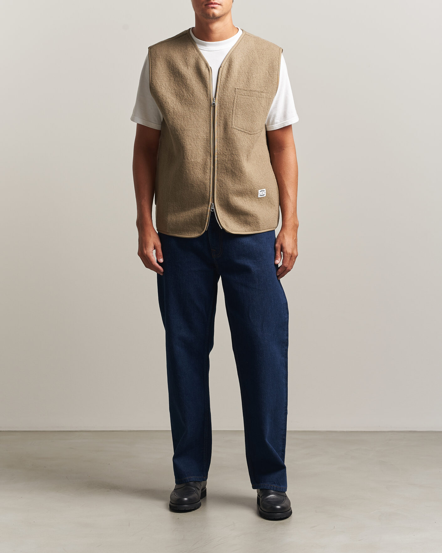 Herre | Trøjer | Samsøe Samsøe | Hannes Boiled Wool Vest Lead Gray