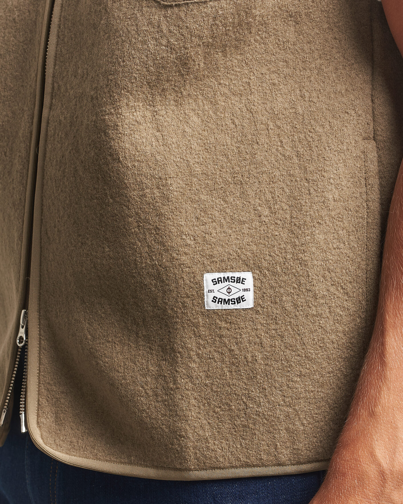 Herre | Trøjer | Samsøe Samsøe | Hannes Boiled Wool Vest Lead Gray