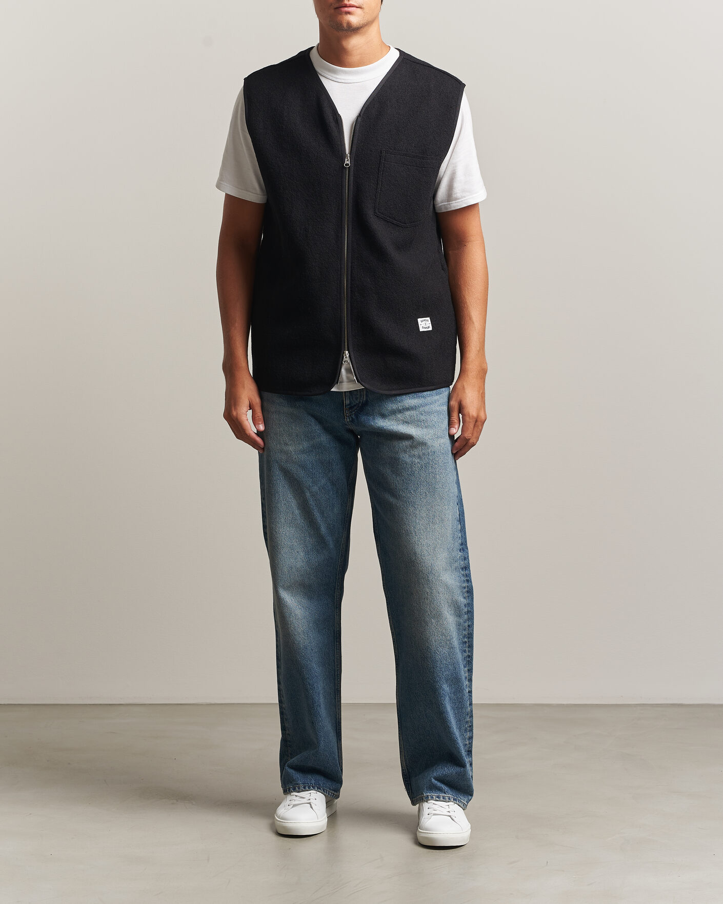 Herre | Trøjer | Samsøe Samsøe | Hannes Boiled Wool Vest Black