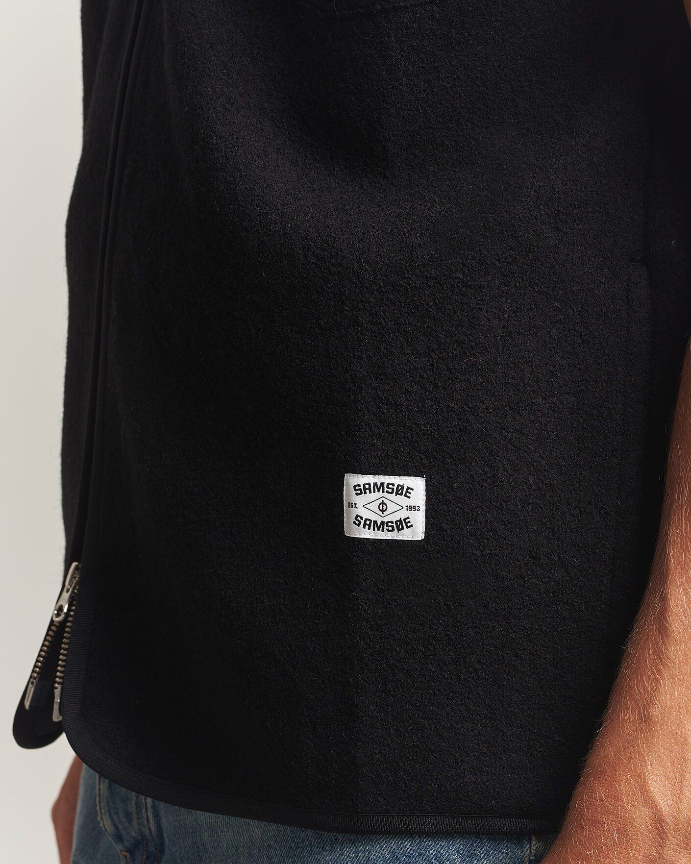 Herre | Trøjer | Samsøe Samsøe | Hannes Boiled Wool Vest Black