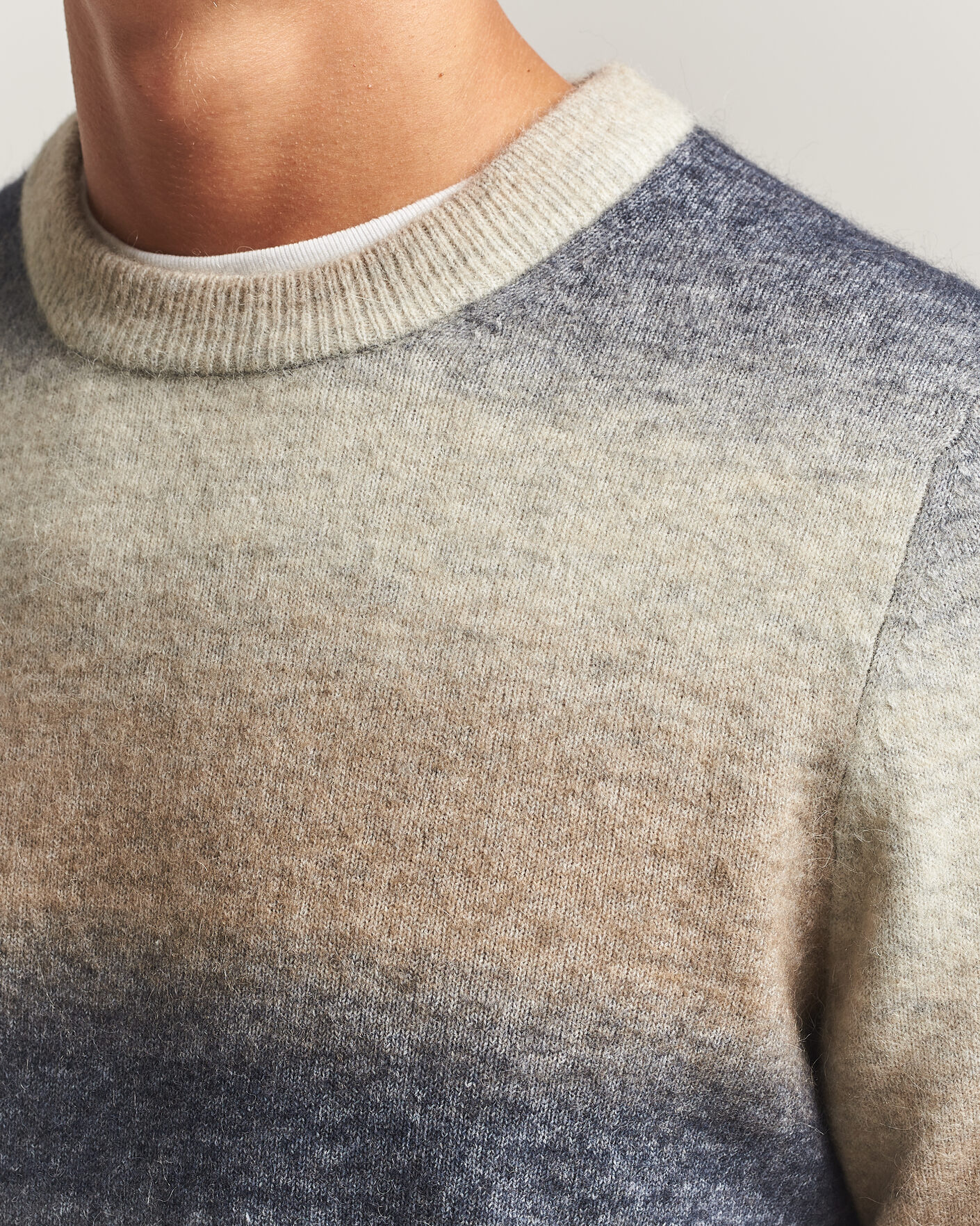 Herre | Trøjer | Samsøe Samsøe | Aiden Wool/Alpaca Knitted Striped Sweater Multi