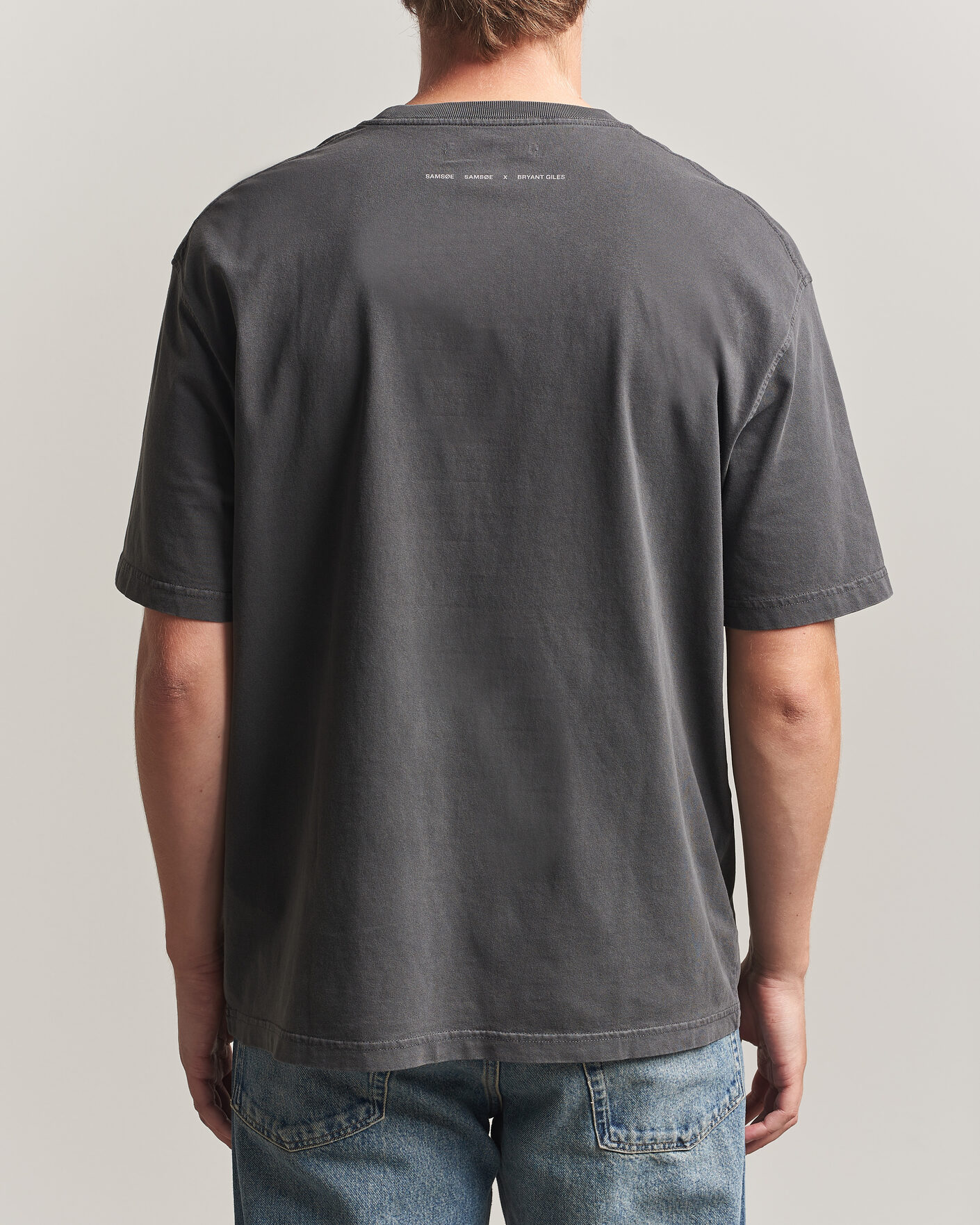 Herre | T-Shirts | Samsøe Samsøe | Giles Printed Crew Neck T-Shirt Black Lines