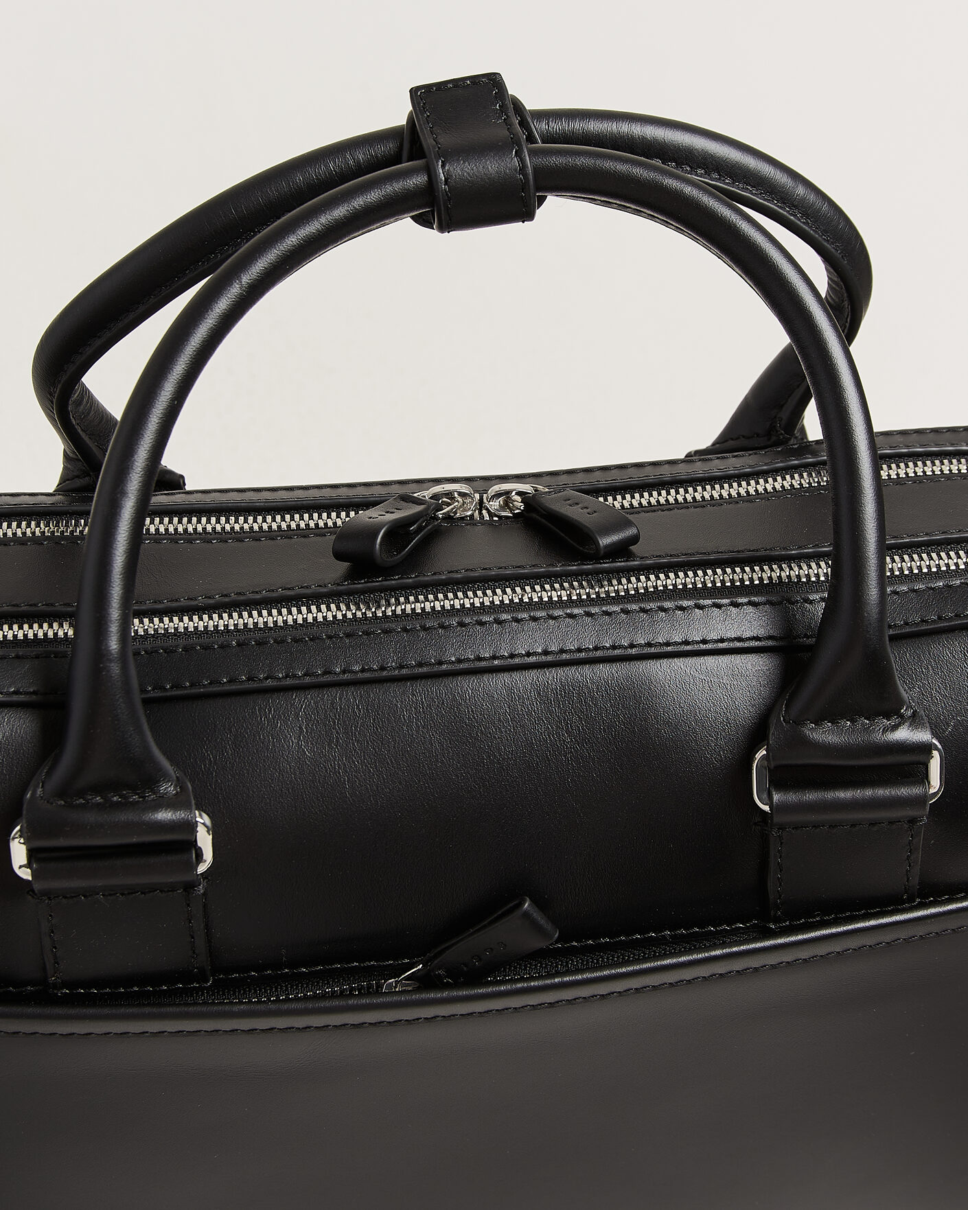 Herre | Tasker | Tiger of Sweden | Burin Smooth Leather Briefcase Black