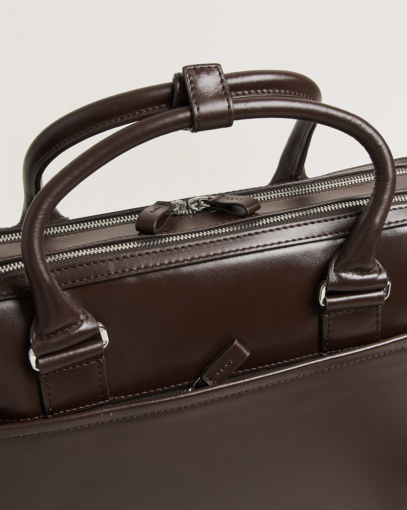 Herre | Tasker | Tiger of Sweden | Burin Smooth Leather Briefcase Dark Brown