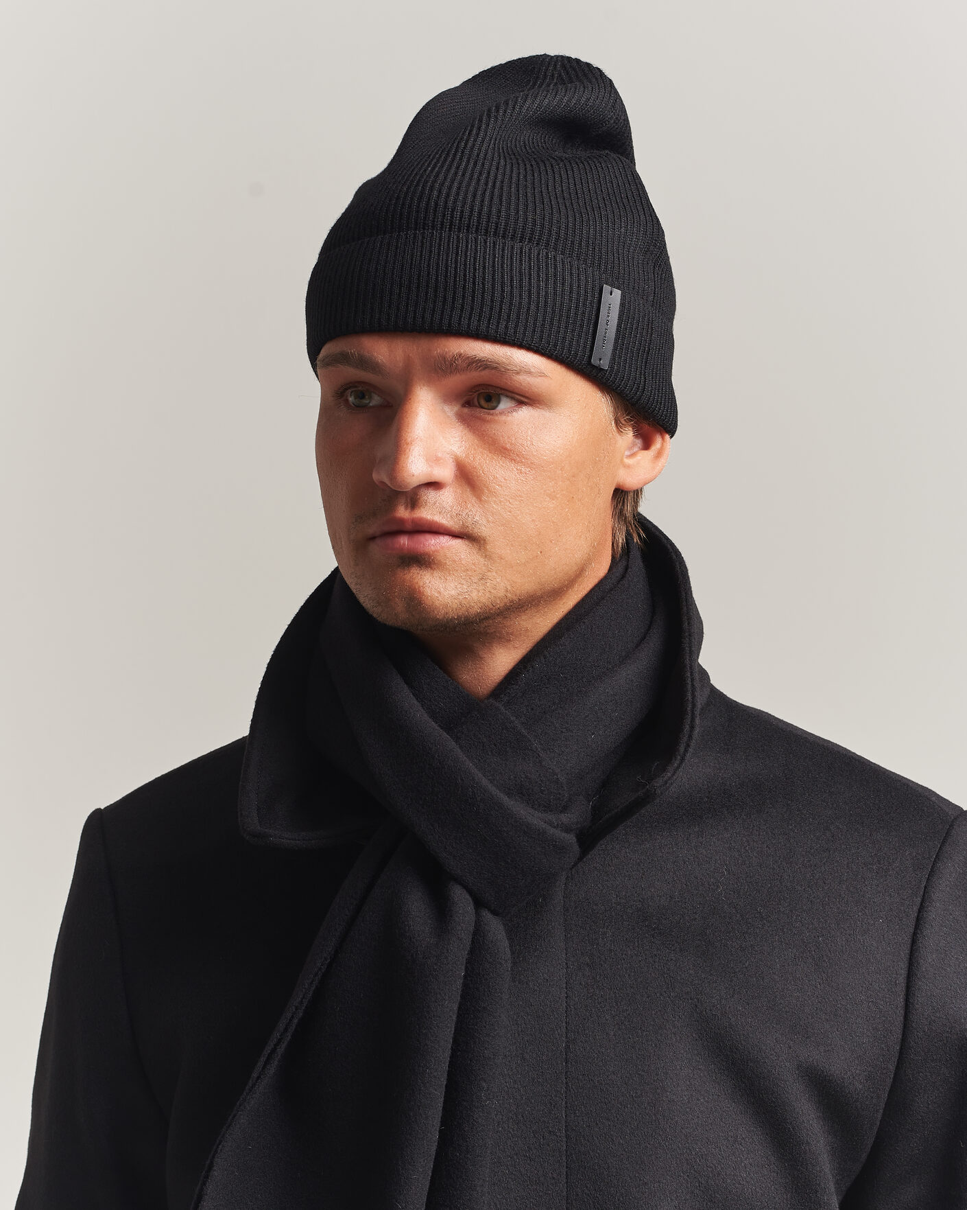 Herre | Huer | Tiger of Sweden | Caldu Wool Beanie Black