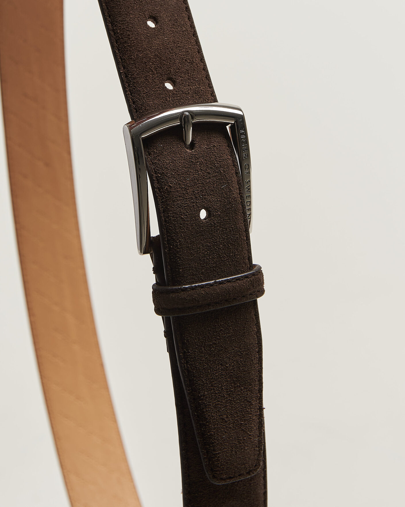 Herre | Bælter | Tiger of Sweden | Bergstroms Suede Belt Dark Brown